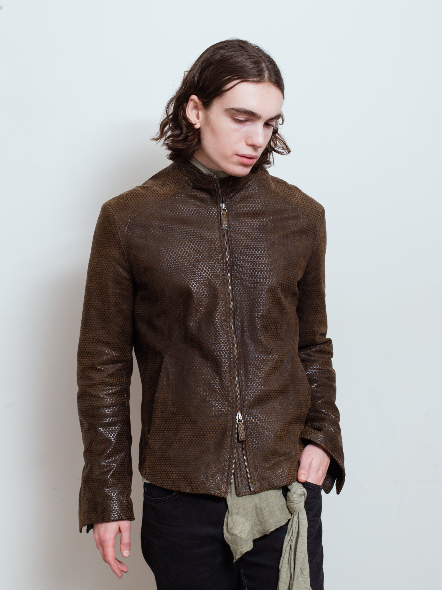 SS10 "Reptile Skin" Leather Jacket