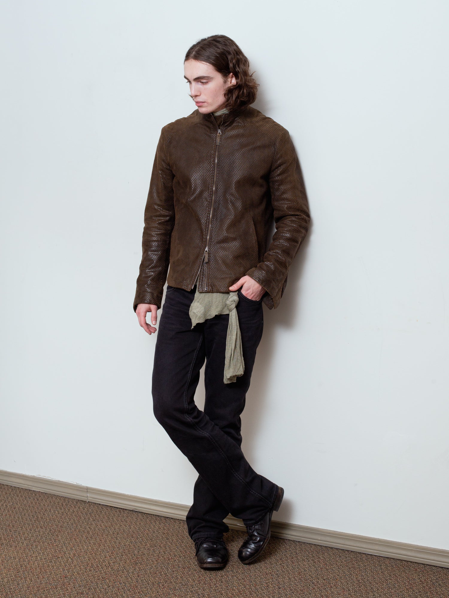 SS10 "Reptile Skin" Leather Jacket