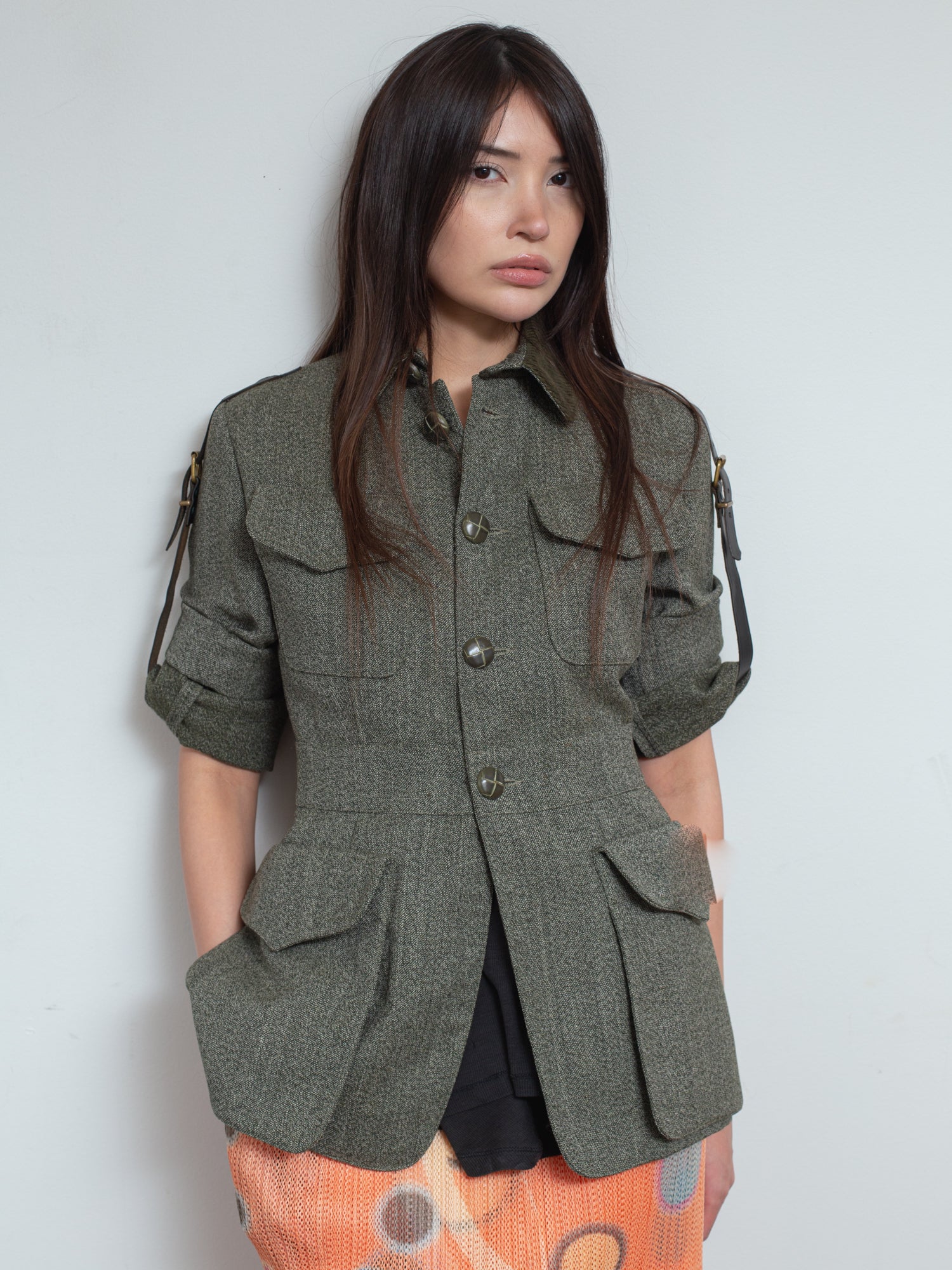 1990s Tweed Safari Jacket