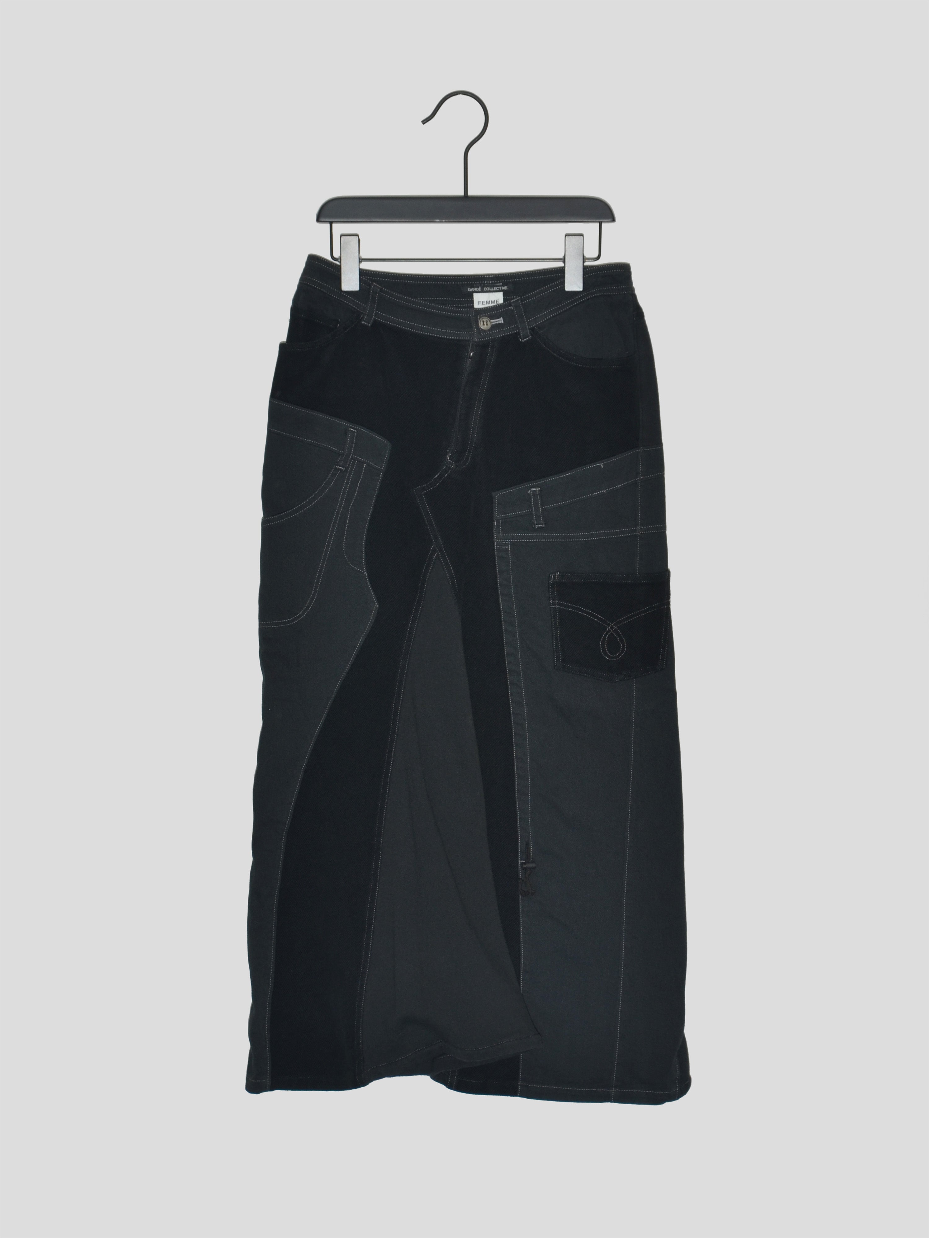 Reconstructed Garment-dyed Skirt