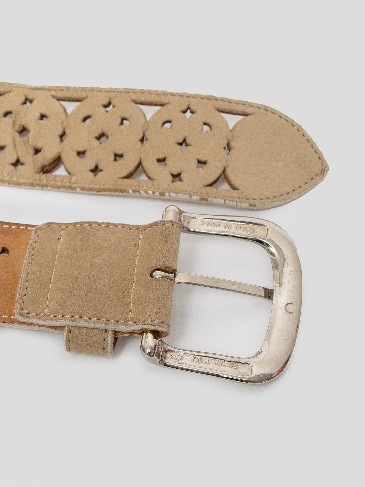 Laser-Cut Leather Belt