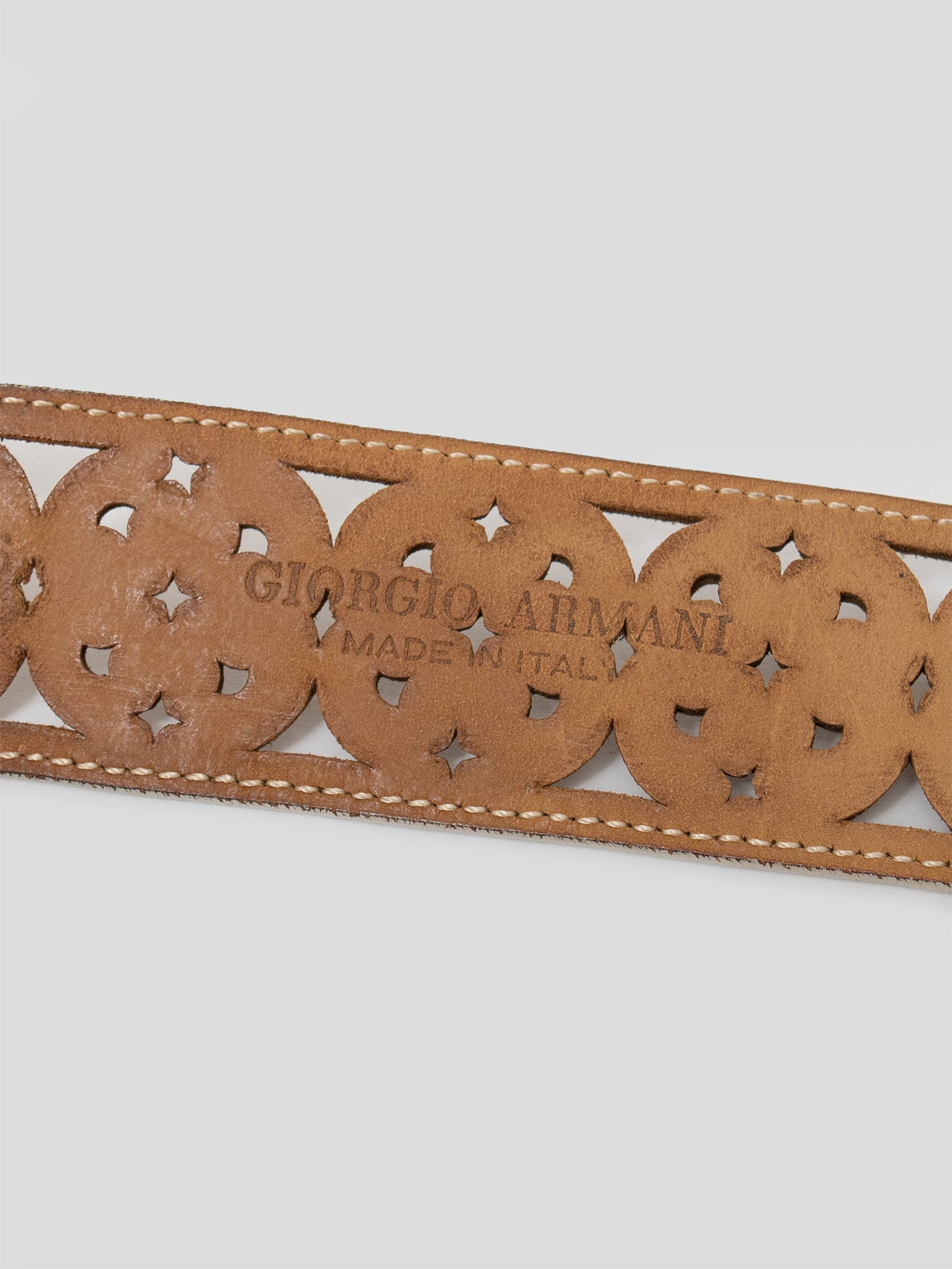 Laser-Cut Leather Belt