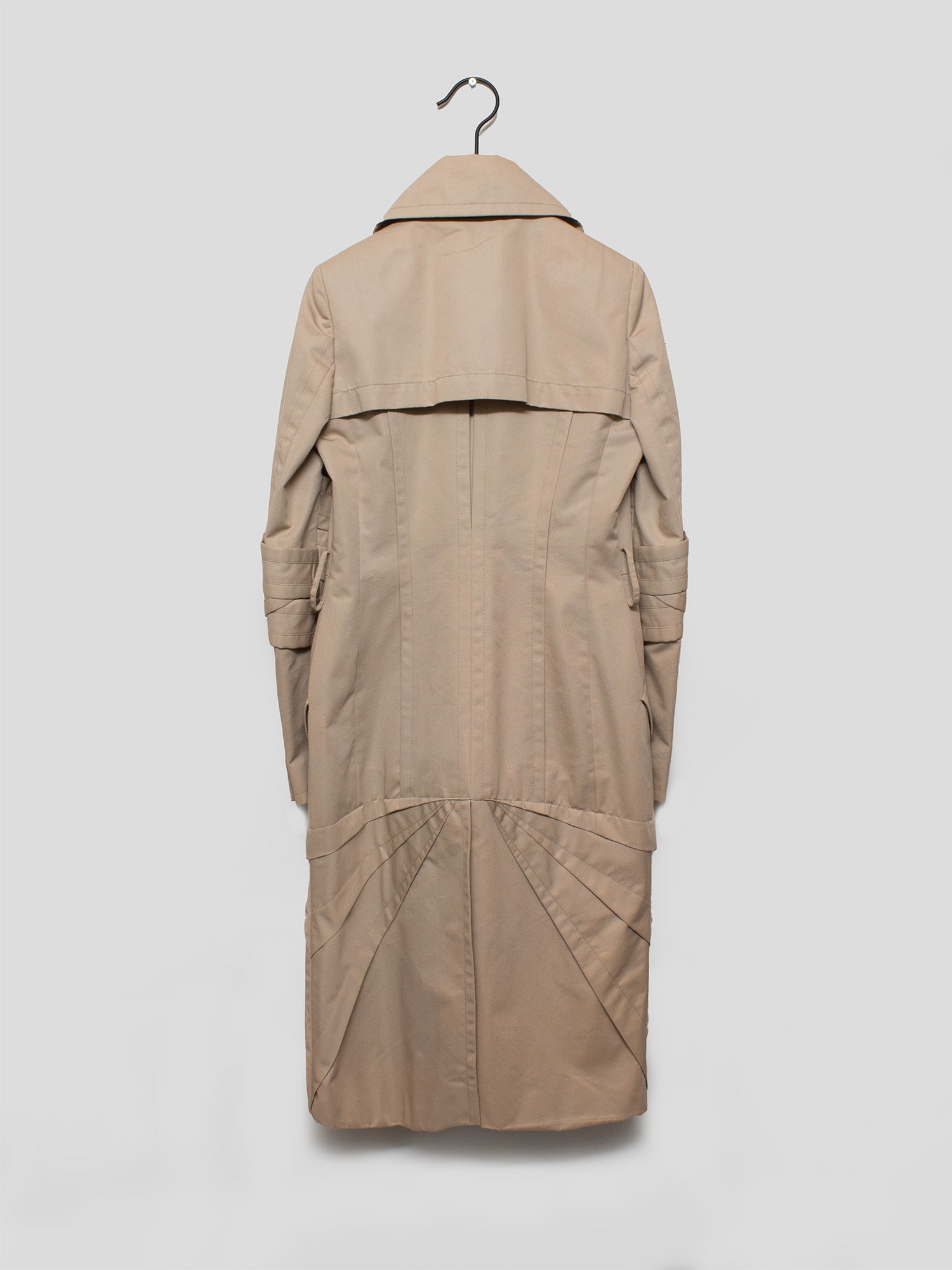 AW04 Radiated Pleat Bondage Trench Coat