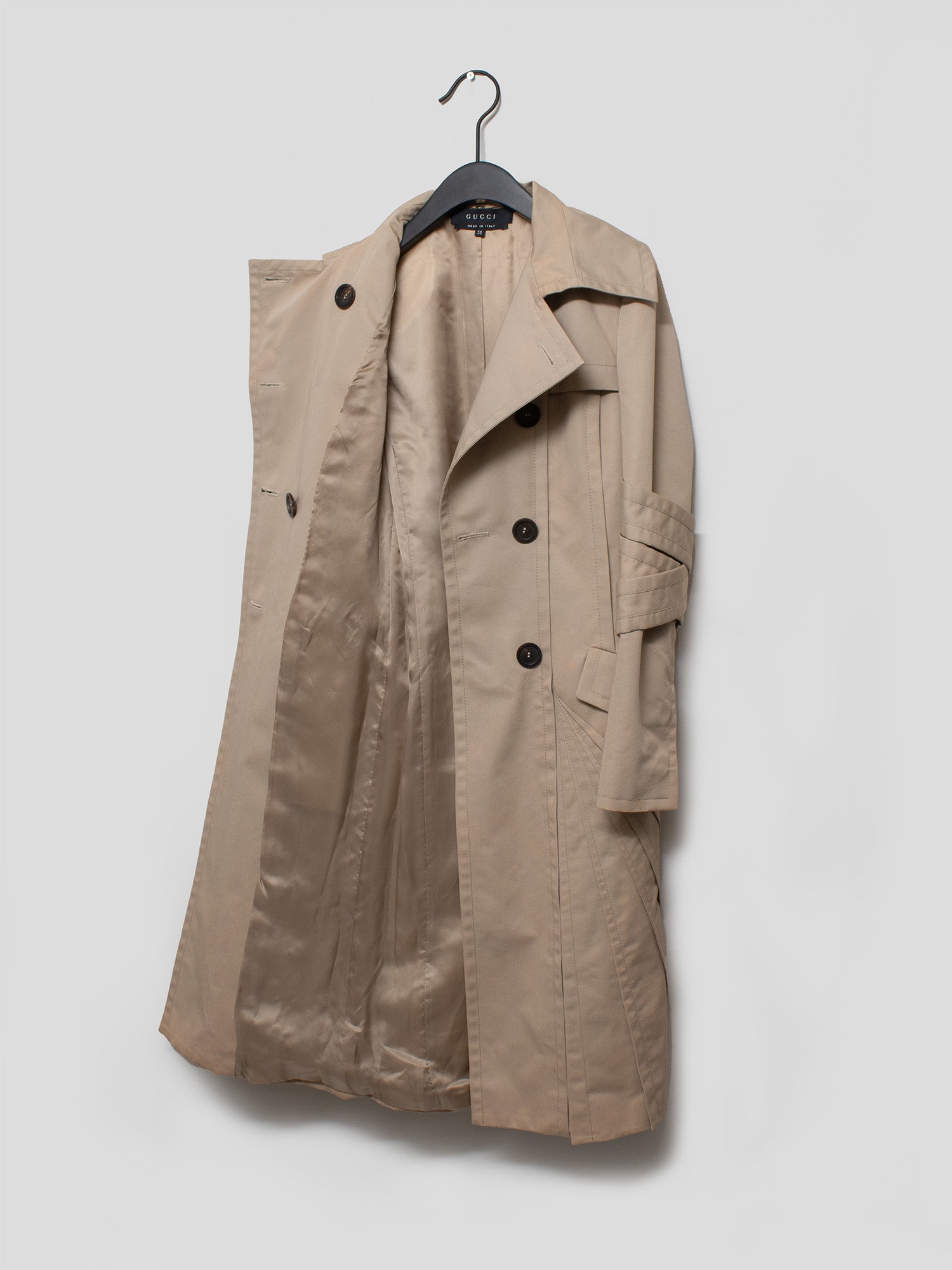 AW04 Radiated Pleat Bondage Trench Coat
