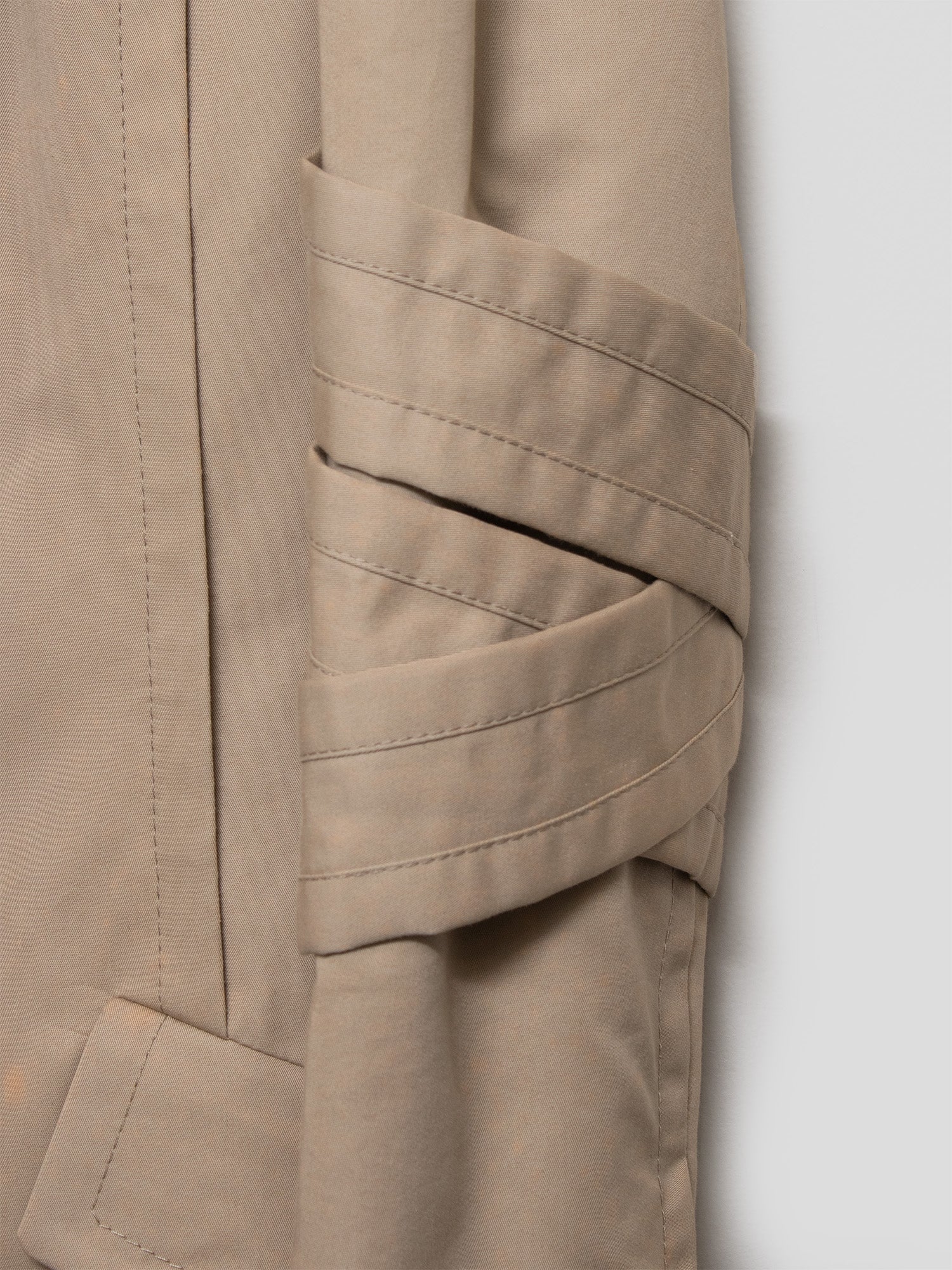 AW04 Radiated Pleat Bondage Trench Coat