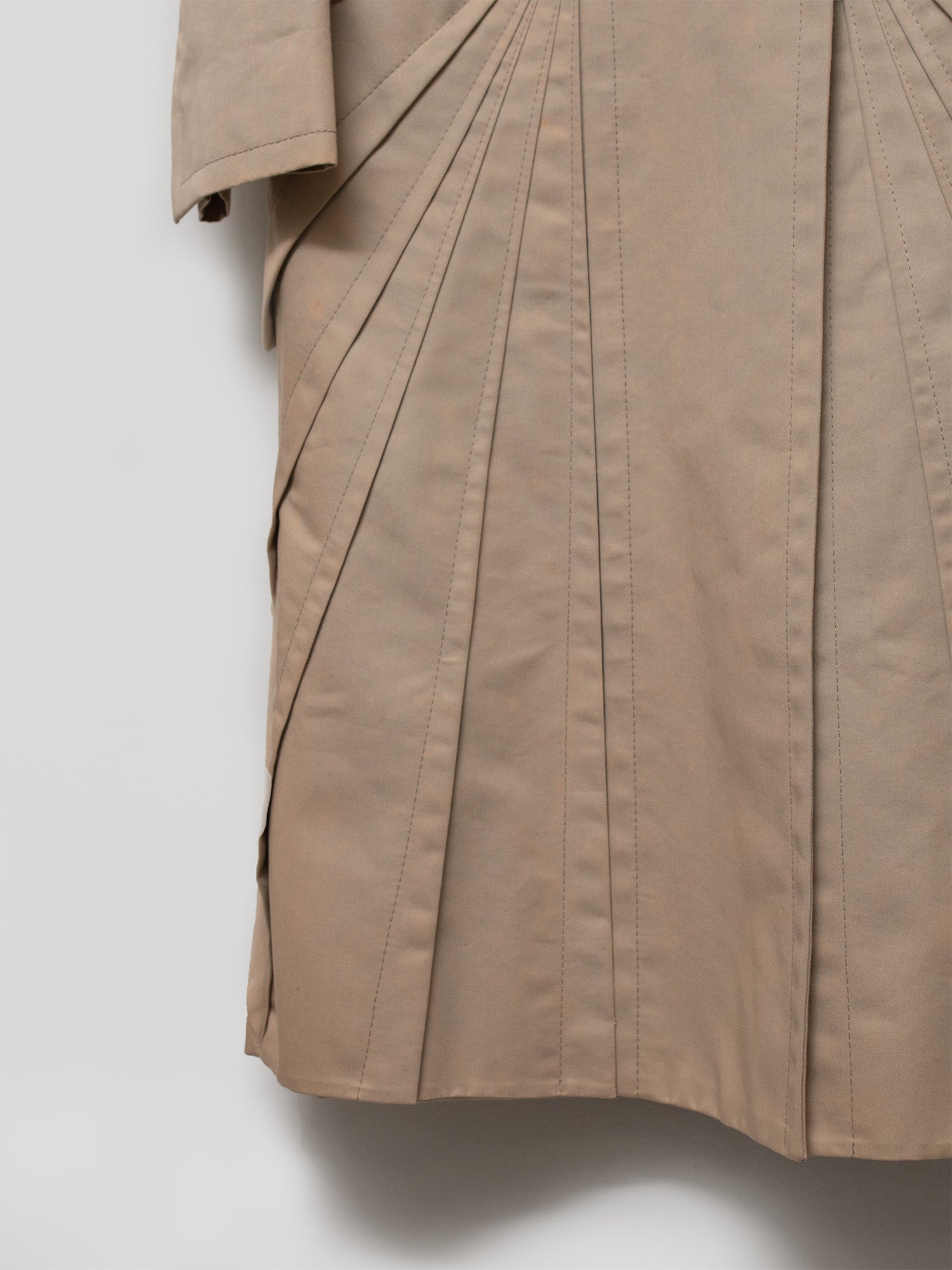 AW04 Radiated Pleat Bondage Trench Coat
