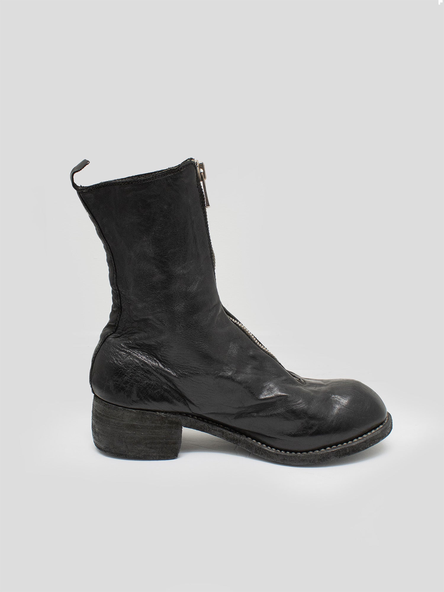 PL2 Front-zip Leather Boots