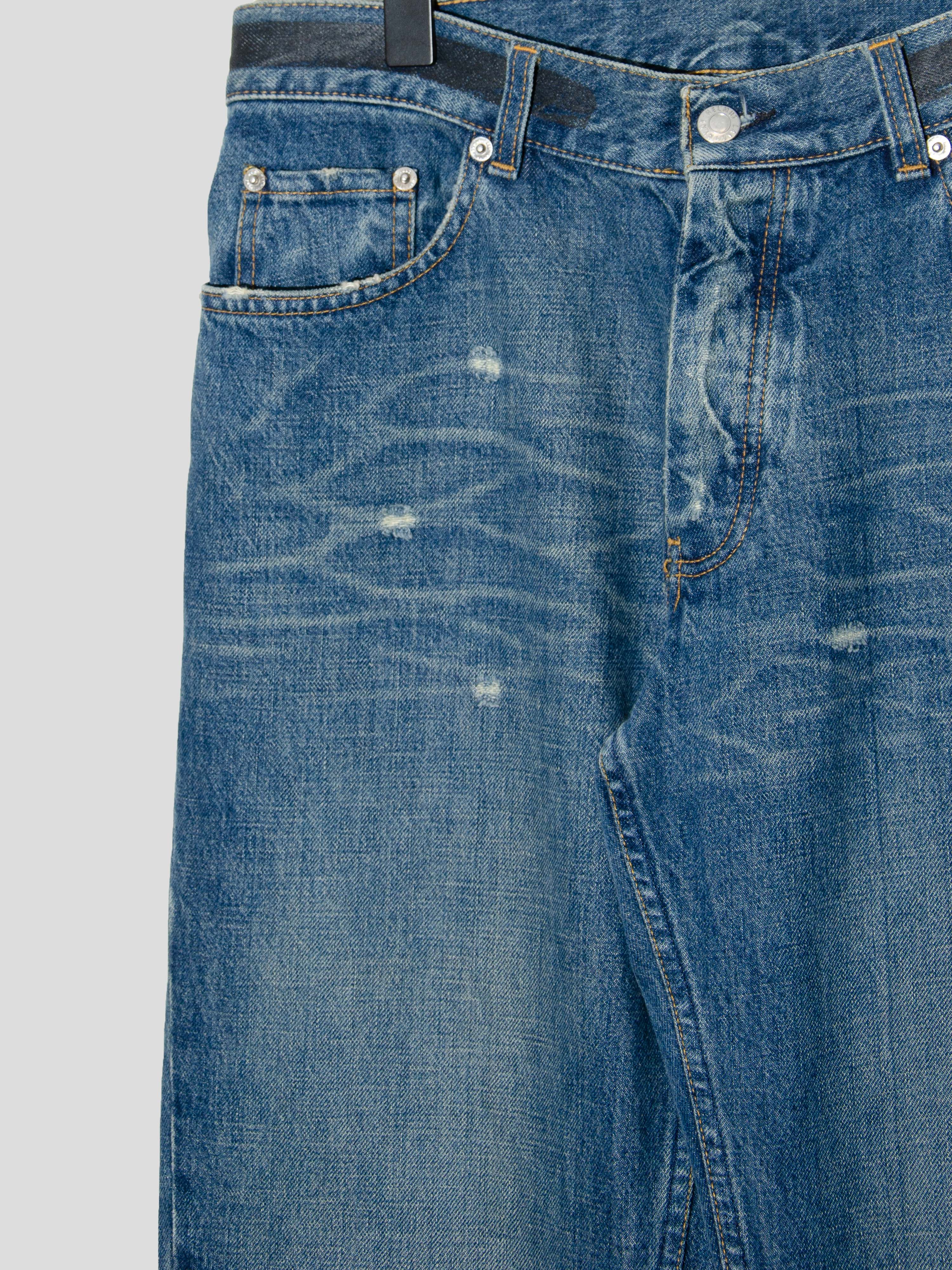 SS03 Rubberized Denim Jeans