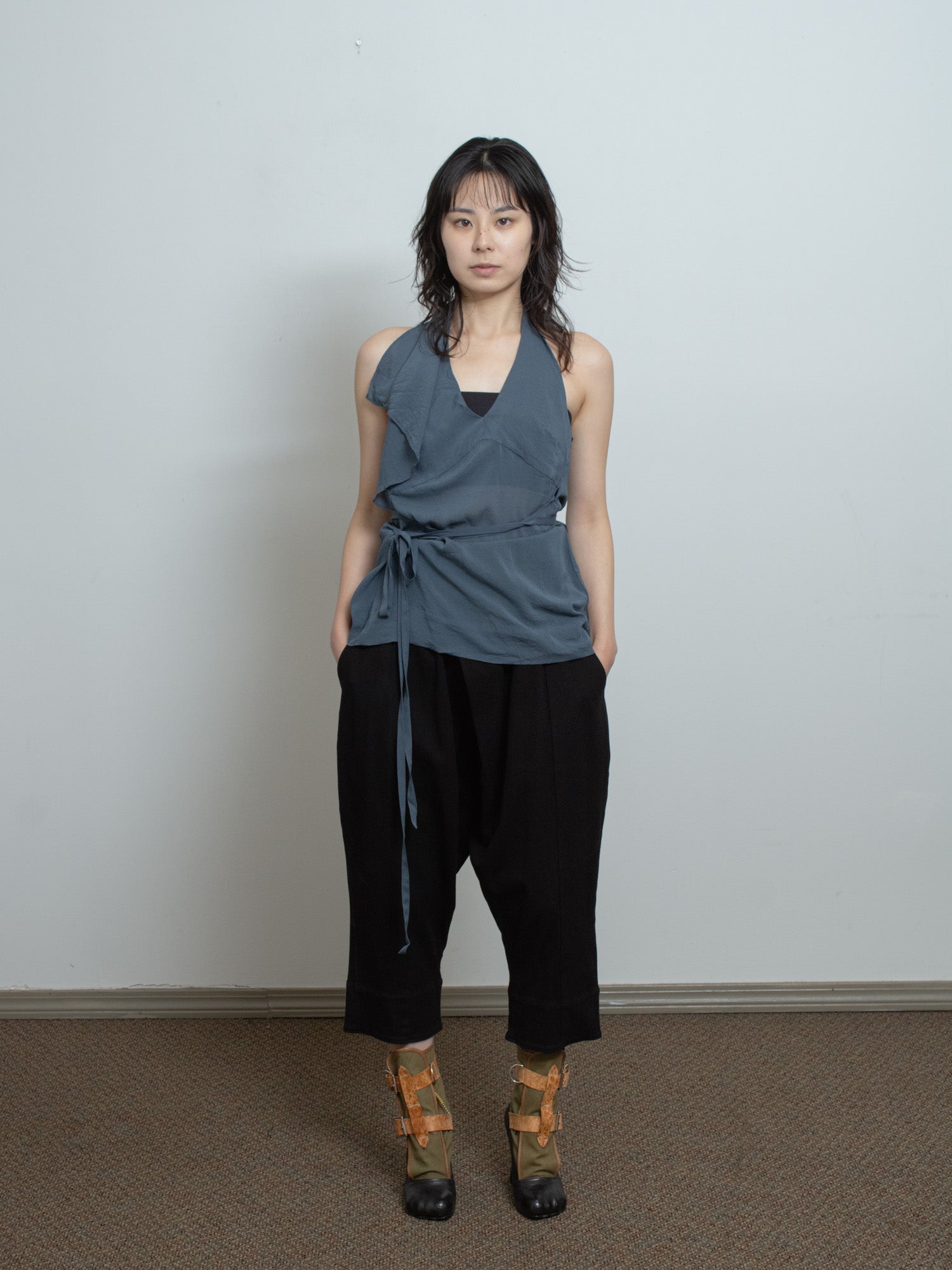 Asymmetrical Halterneck Top