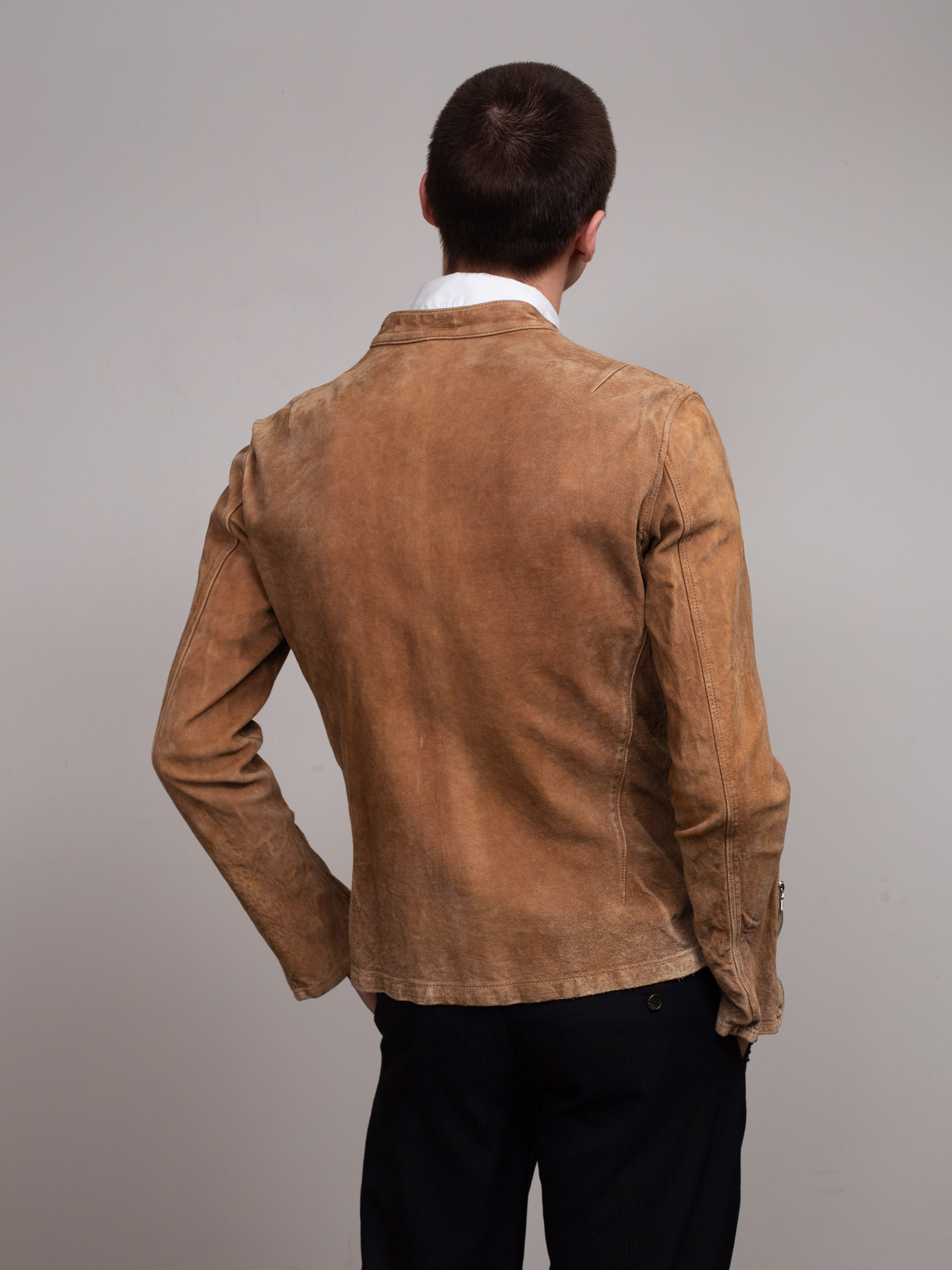 Suede Cafe Racer Jacket