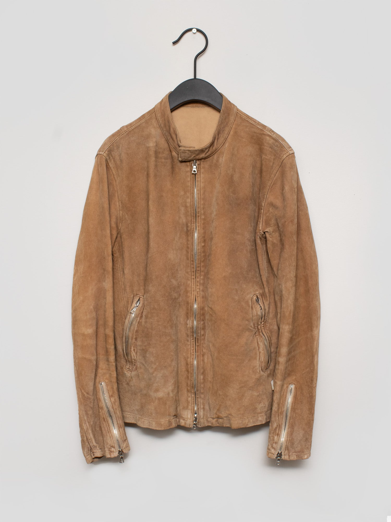 ツ*ュ様 BACKLASH suede leather blouson Isamu Takayama Backlash Suede Cafe Racer Jacket | COMMUNE