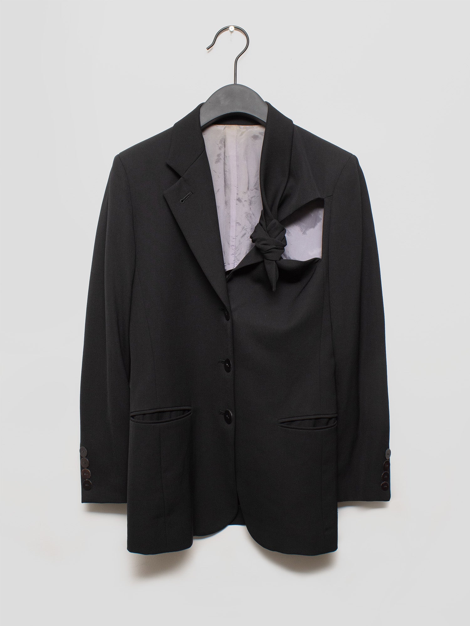 Cut-out Lapel Blazer