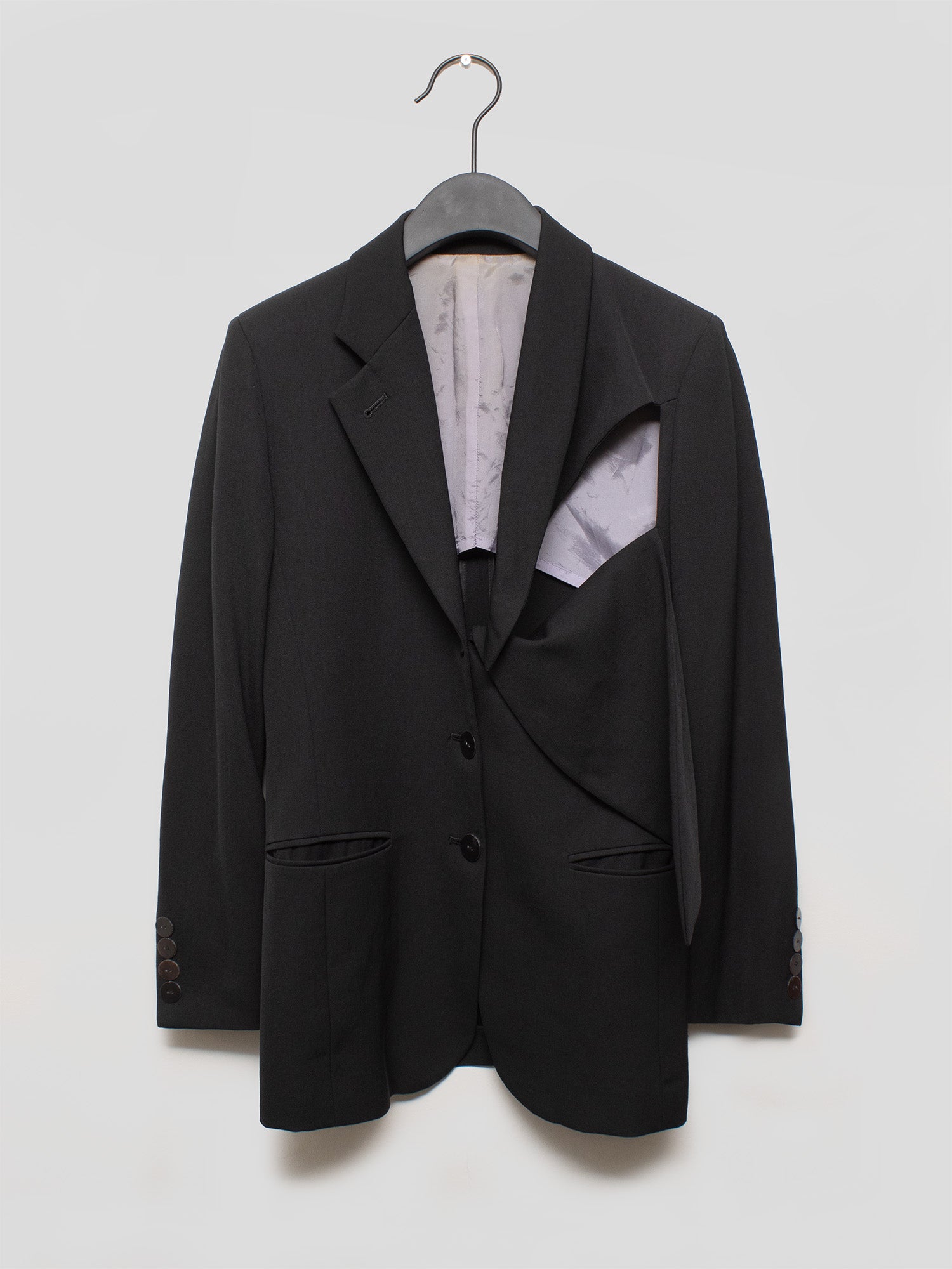 Cut-out Lapel Blazer