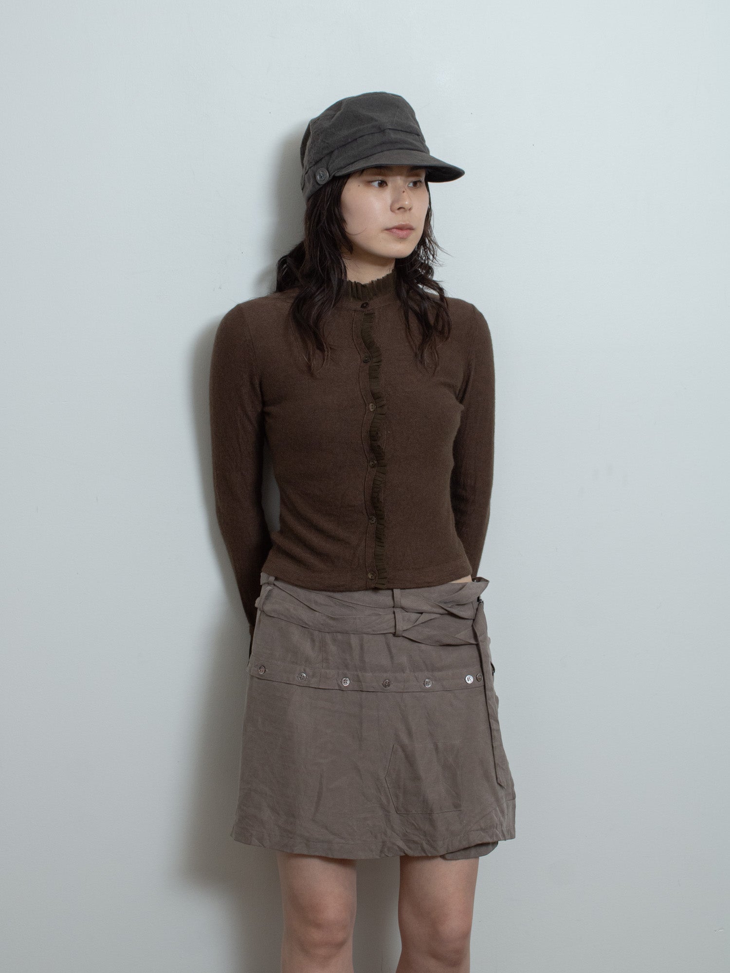 2000s Cardigan with Ruffle Detail