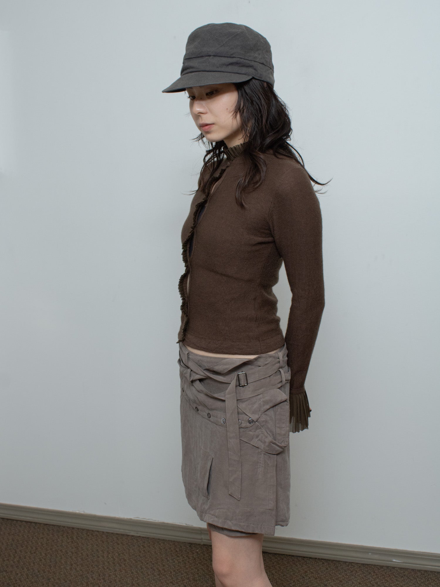 2000s Cardigan with Ruffle Detail