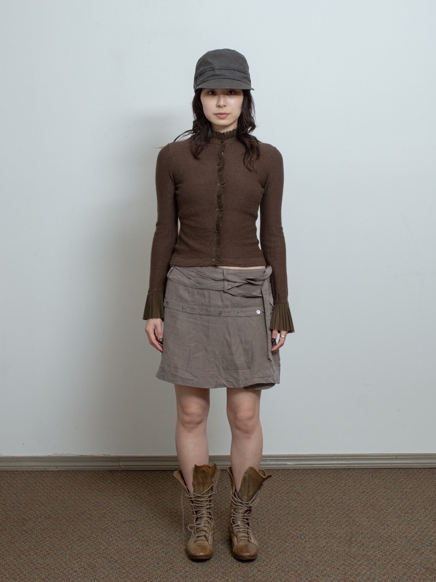 2000s Cardigan with Ruffle Detail