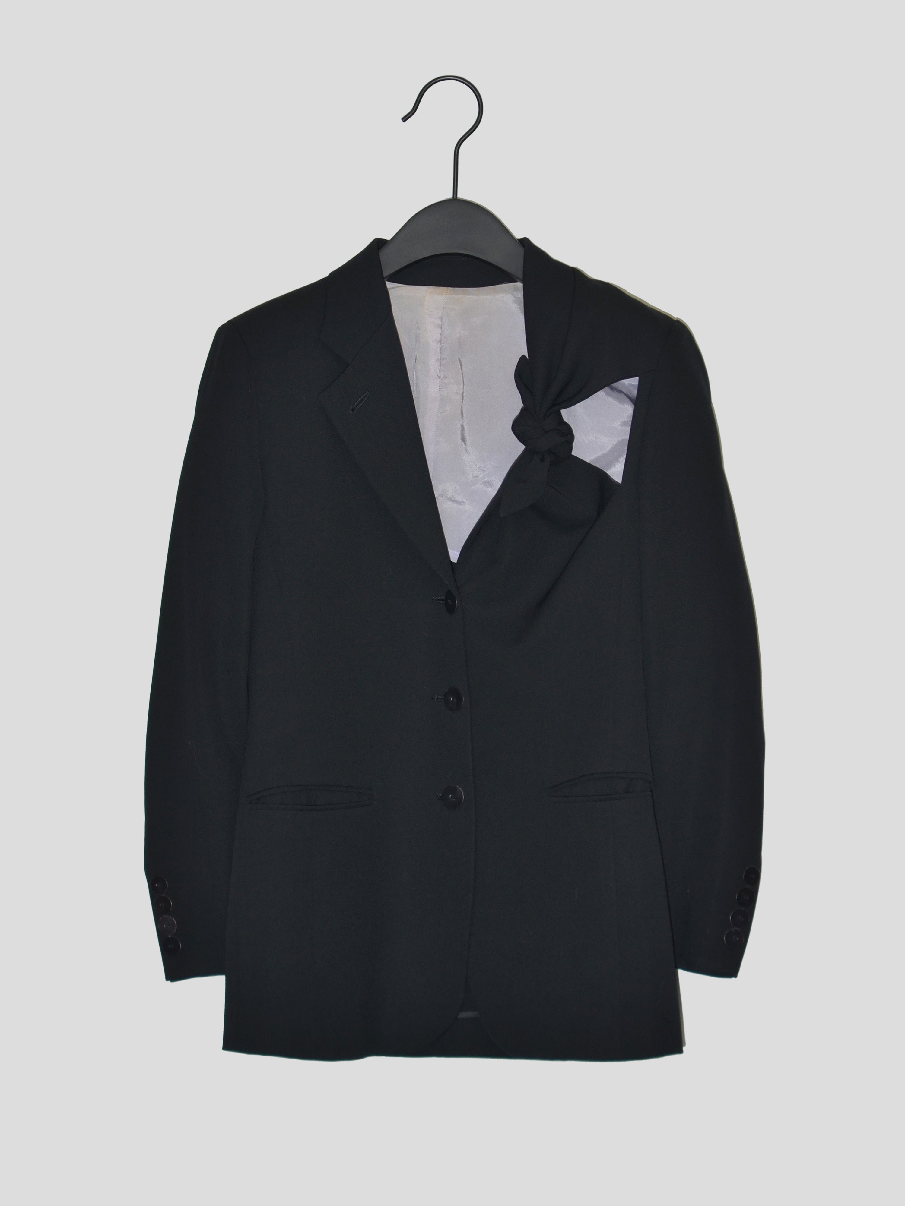 Knotted Lapel Cut-out Blazer