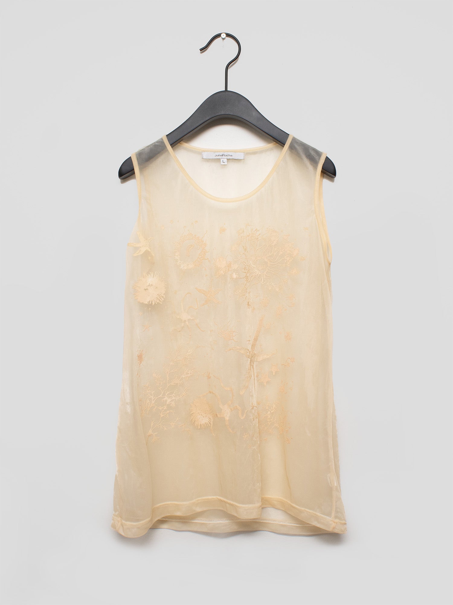SS97 Flocked Sheer Top