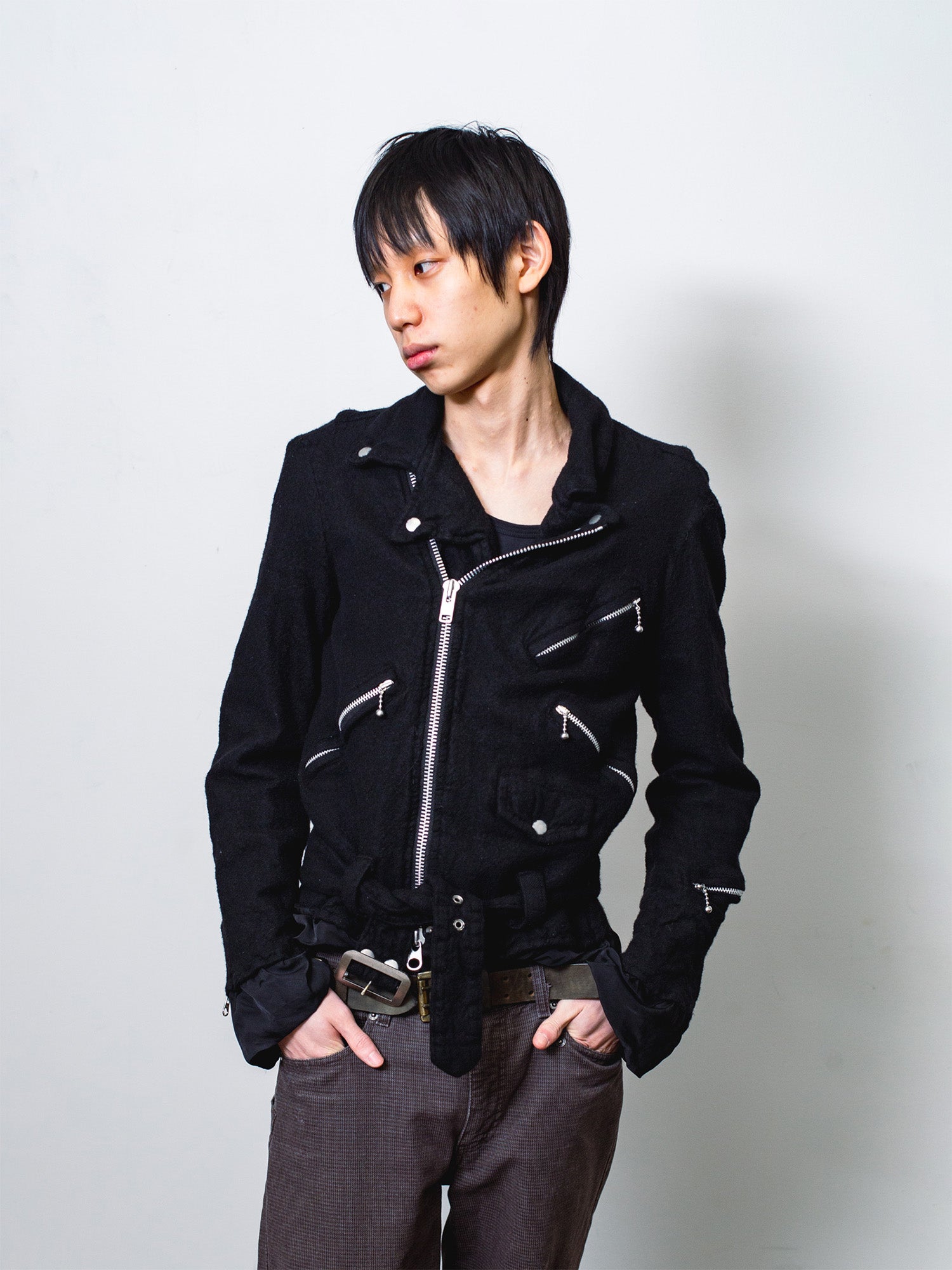AW07 Felted Biker Jacket