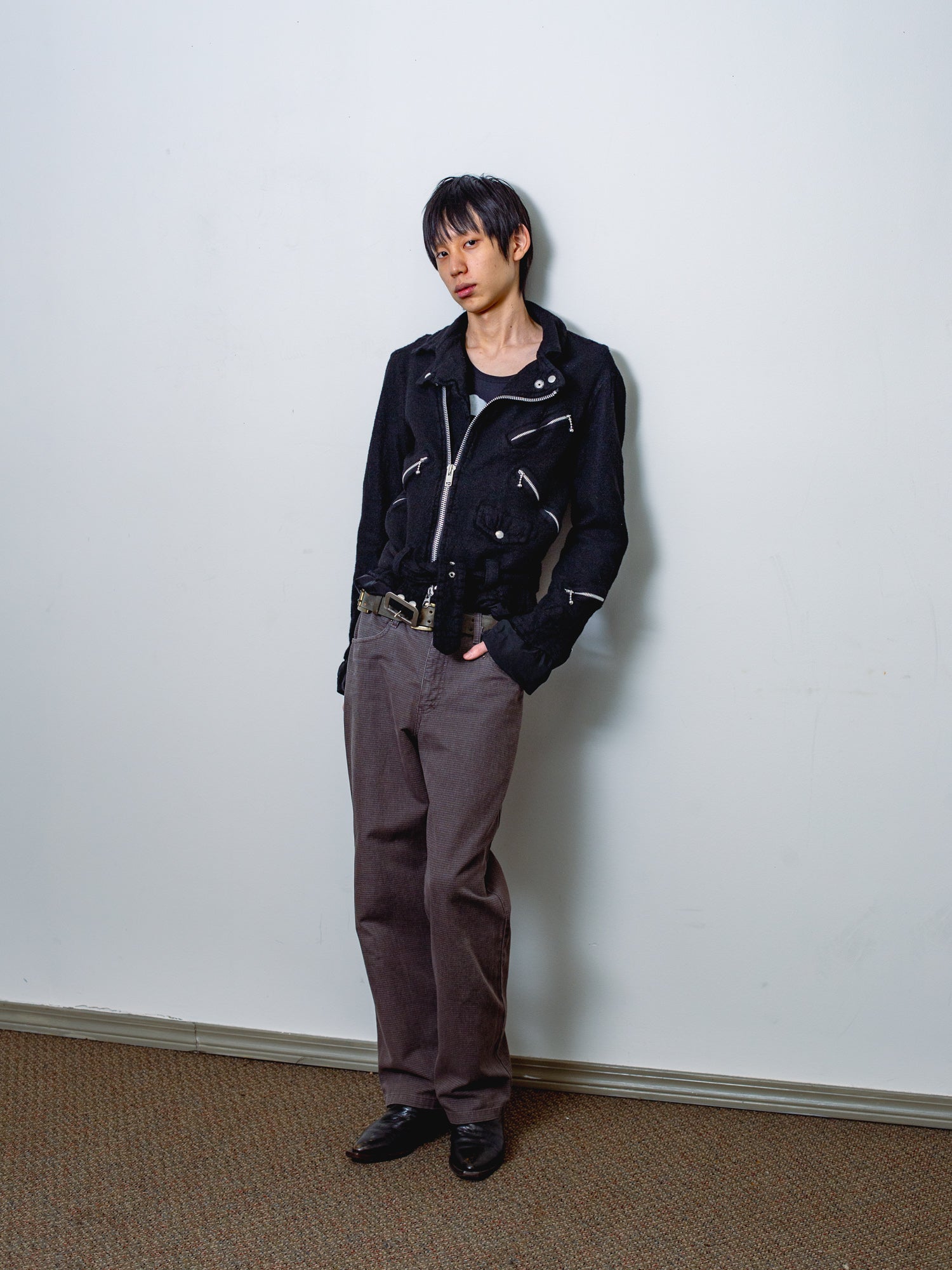 AW07 Felted Biker Jacket