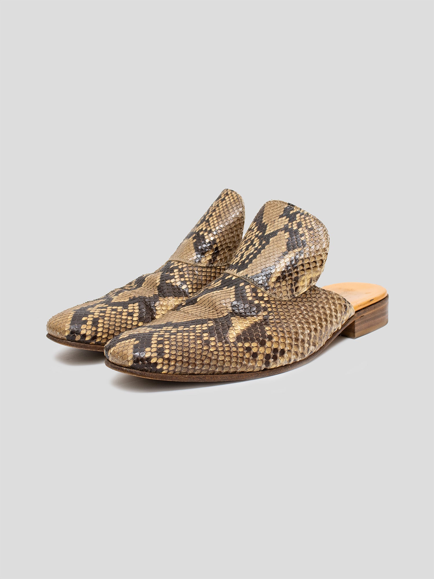 Snakeskin-Effect Mules
