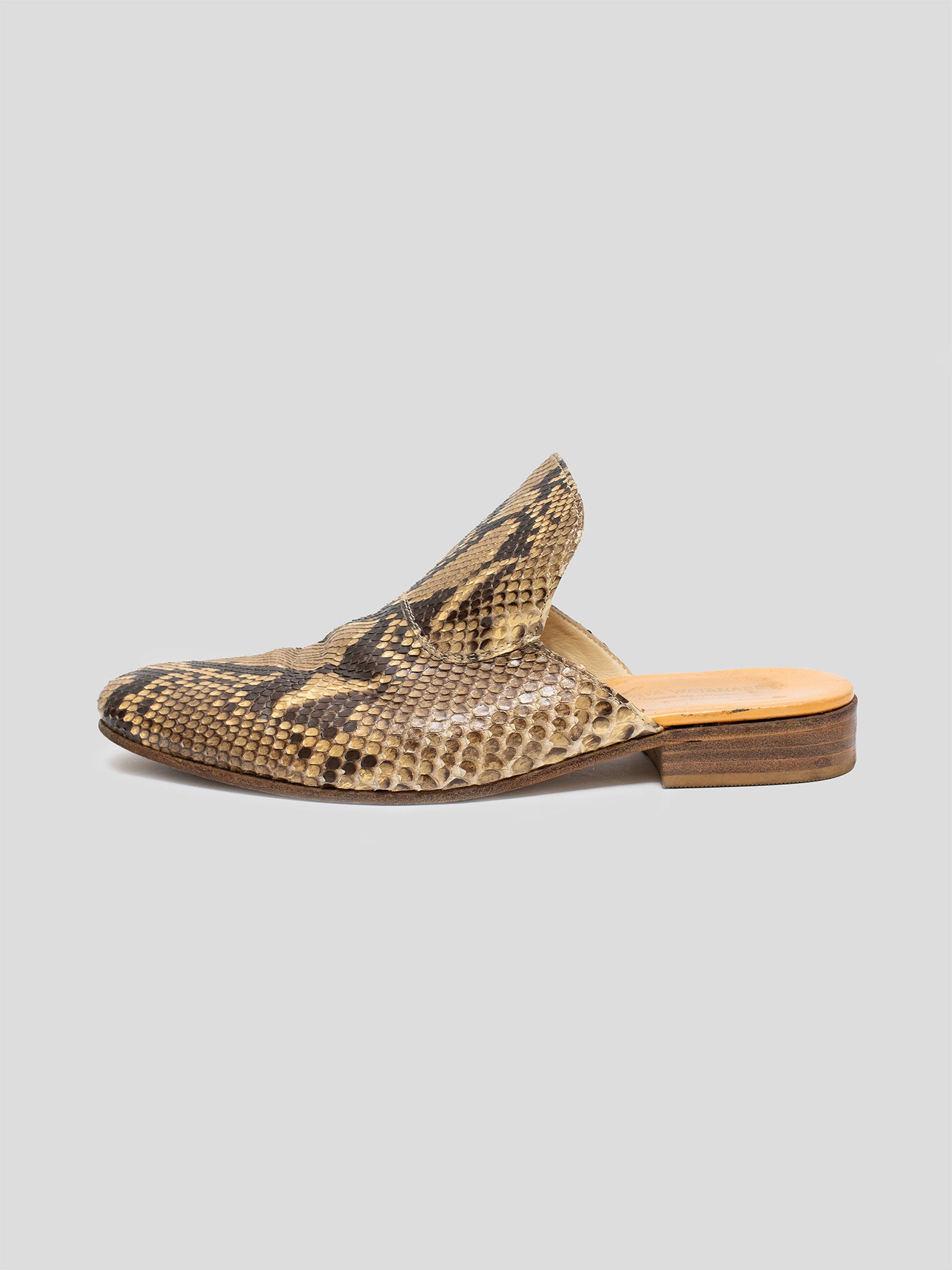 Snakeskin-Effect Mules