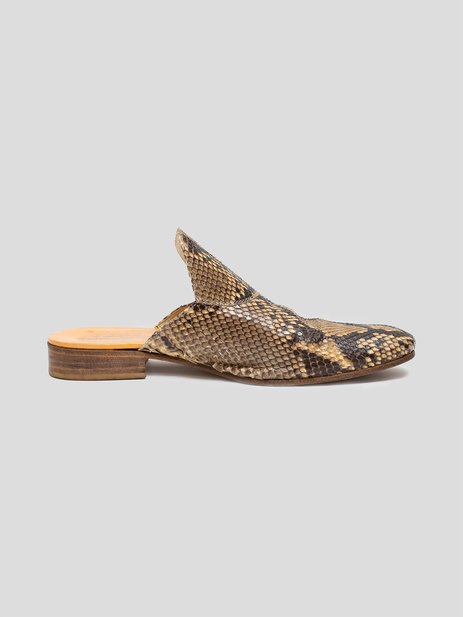 Snakeskin-Effect Mules