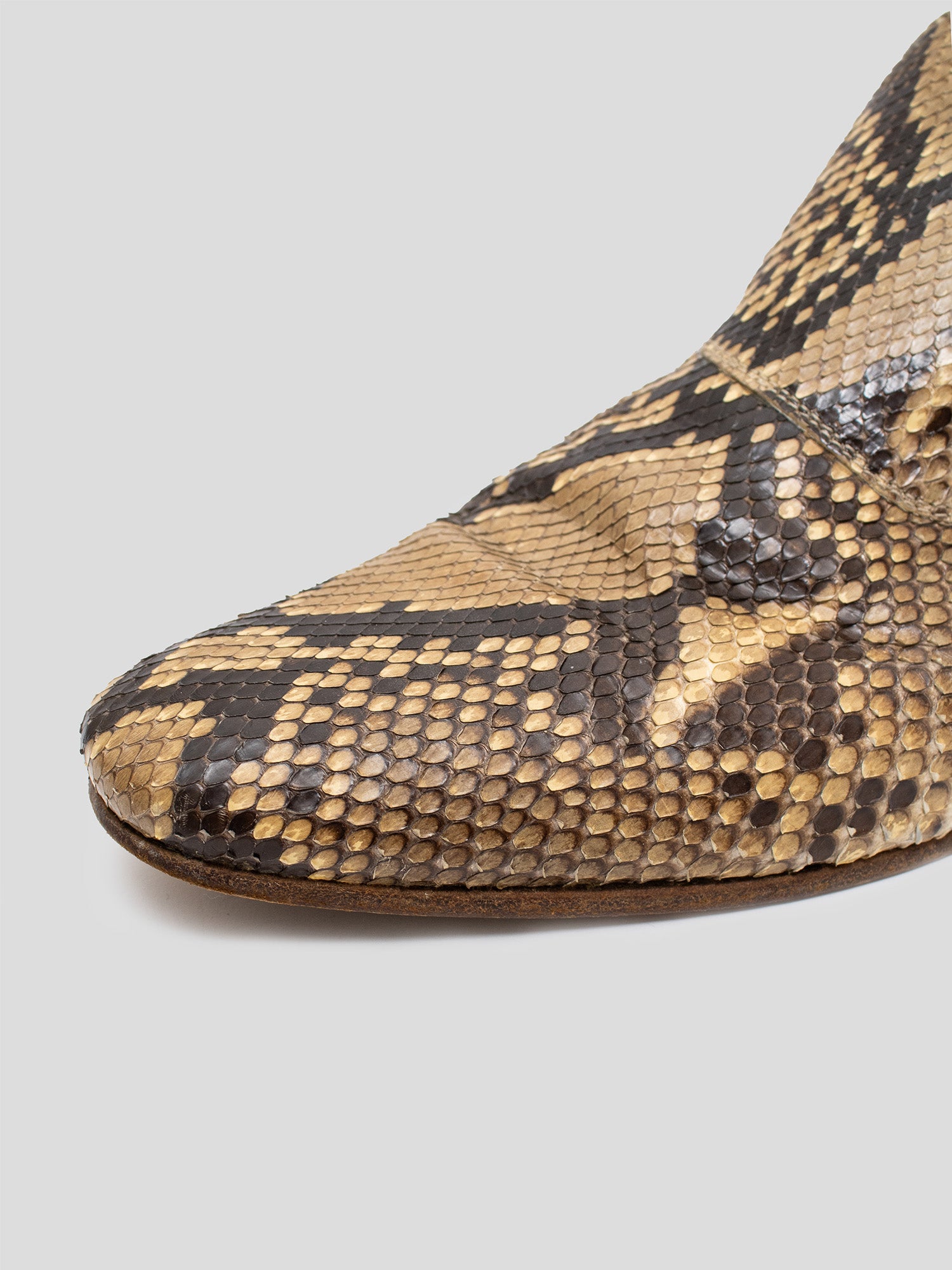 Snakeskin-Effect Mules