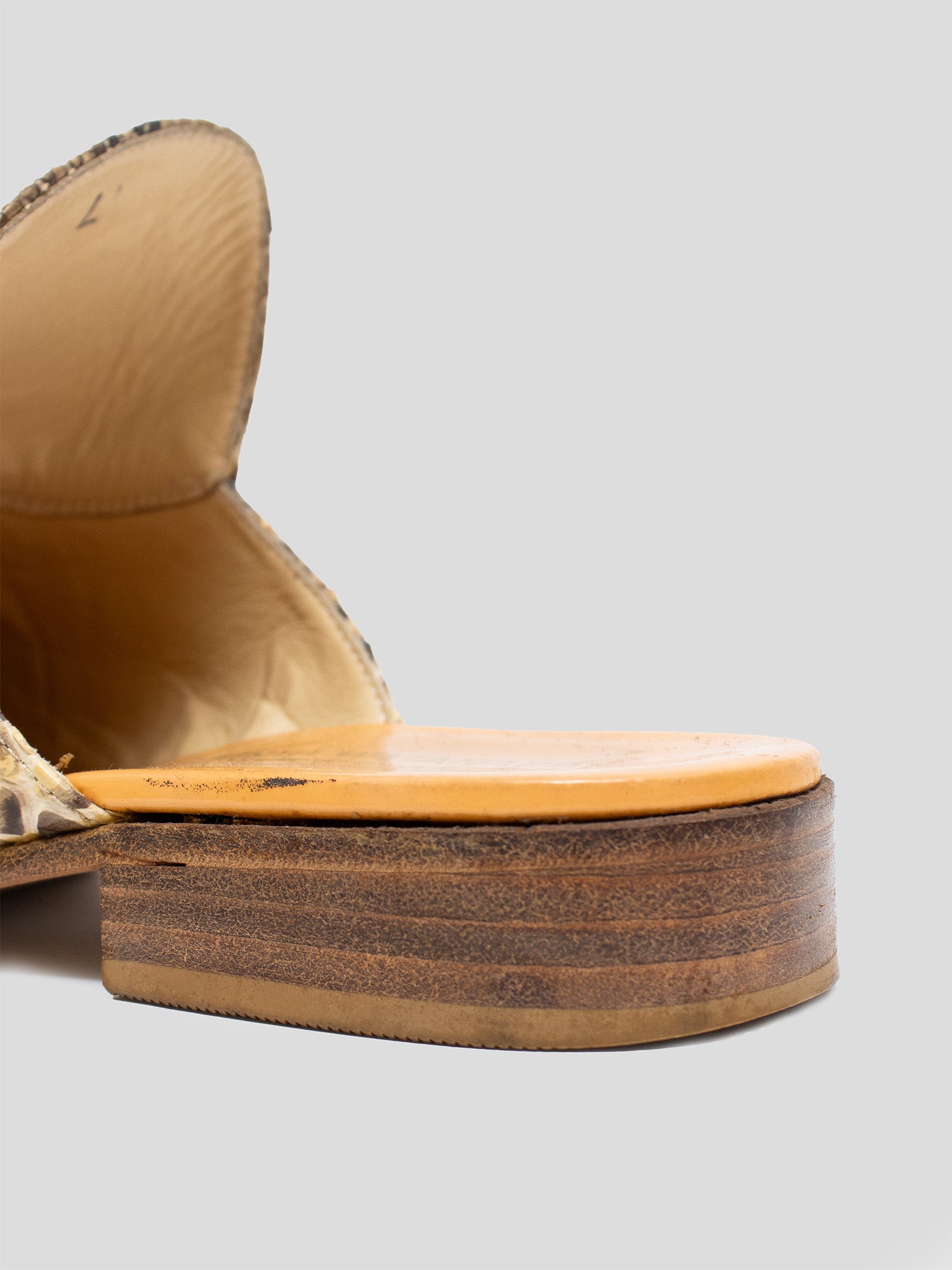 Snakeskin-Effect Mules