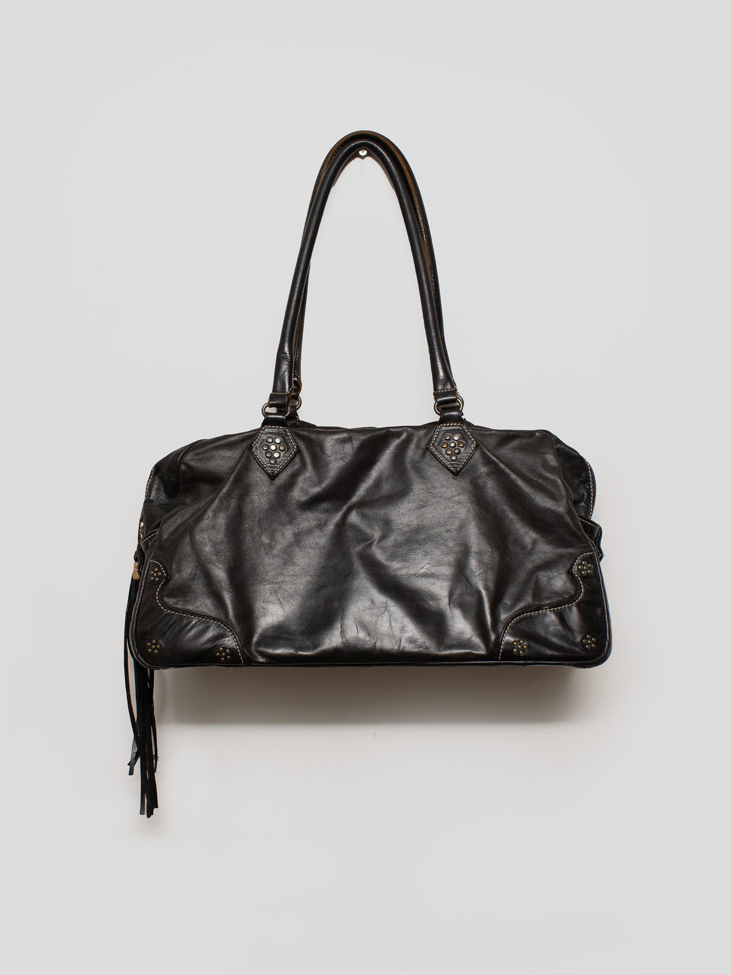 2000s Leather Bowling Bag