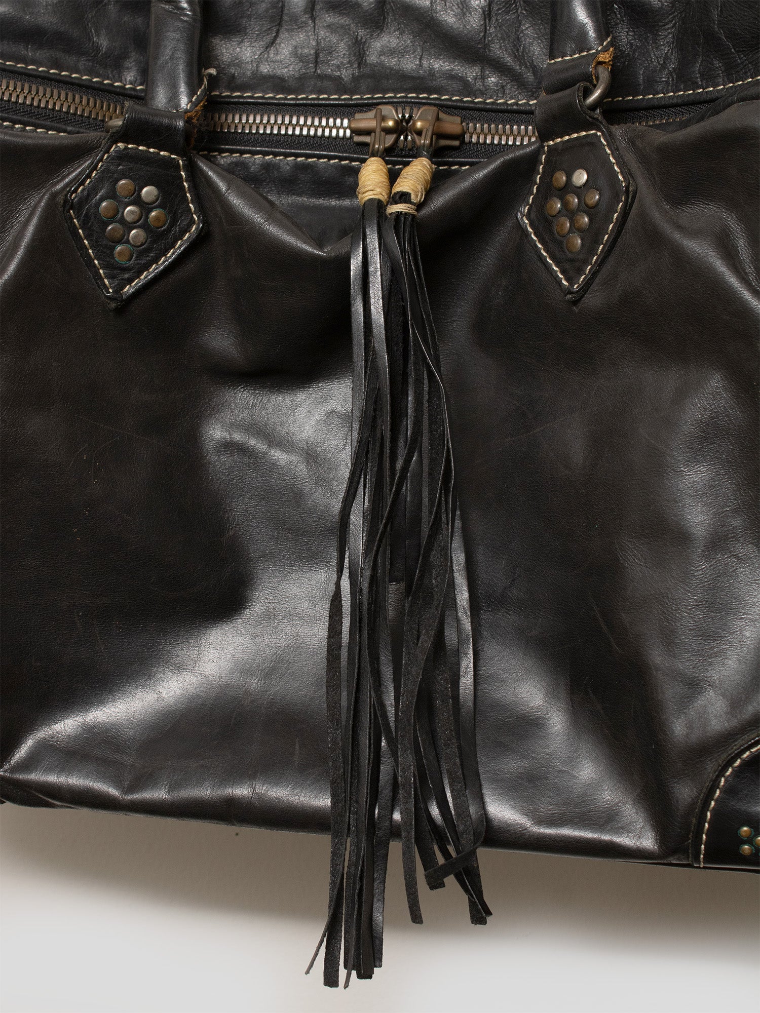 2000s Leather Bowling Bag