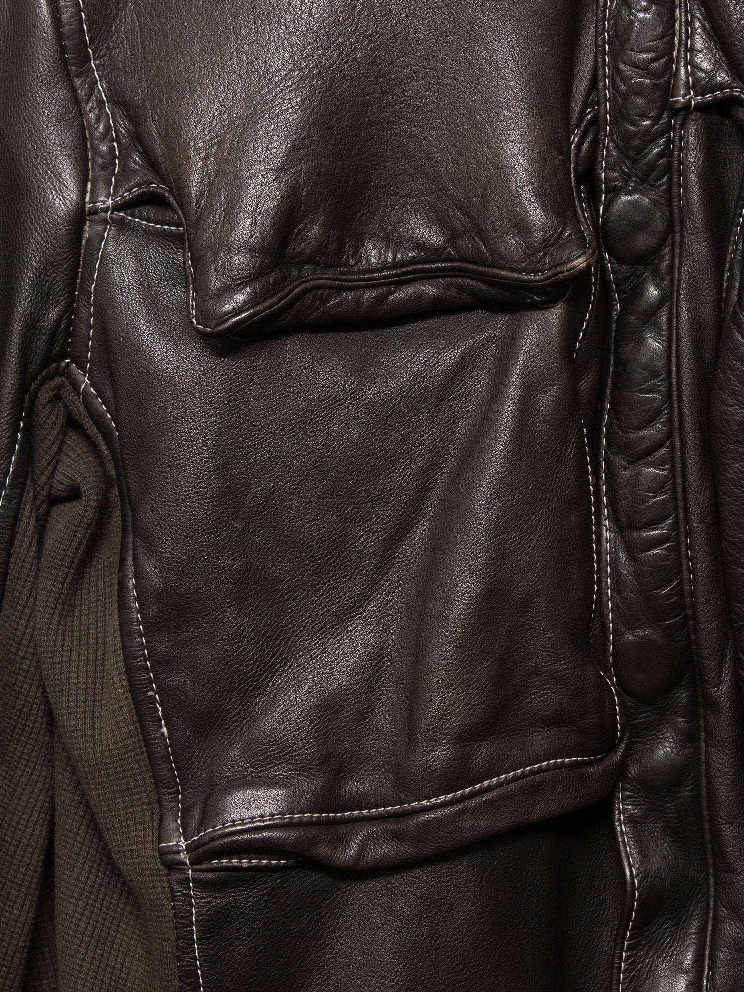 2000s Utility Leather Jacket