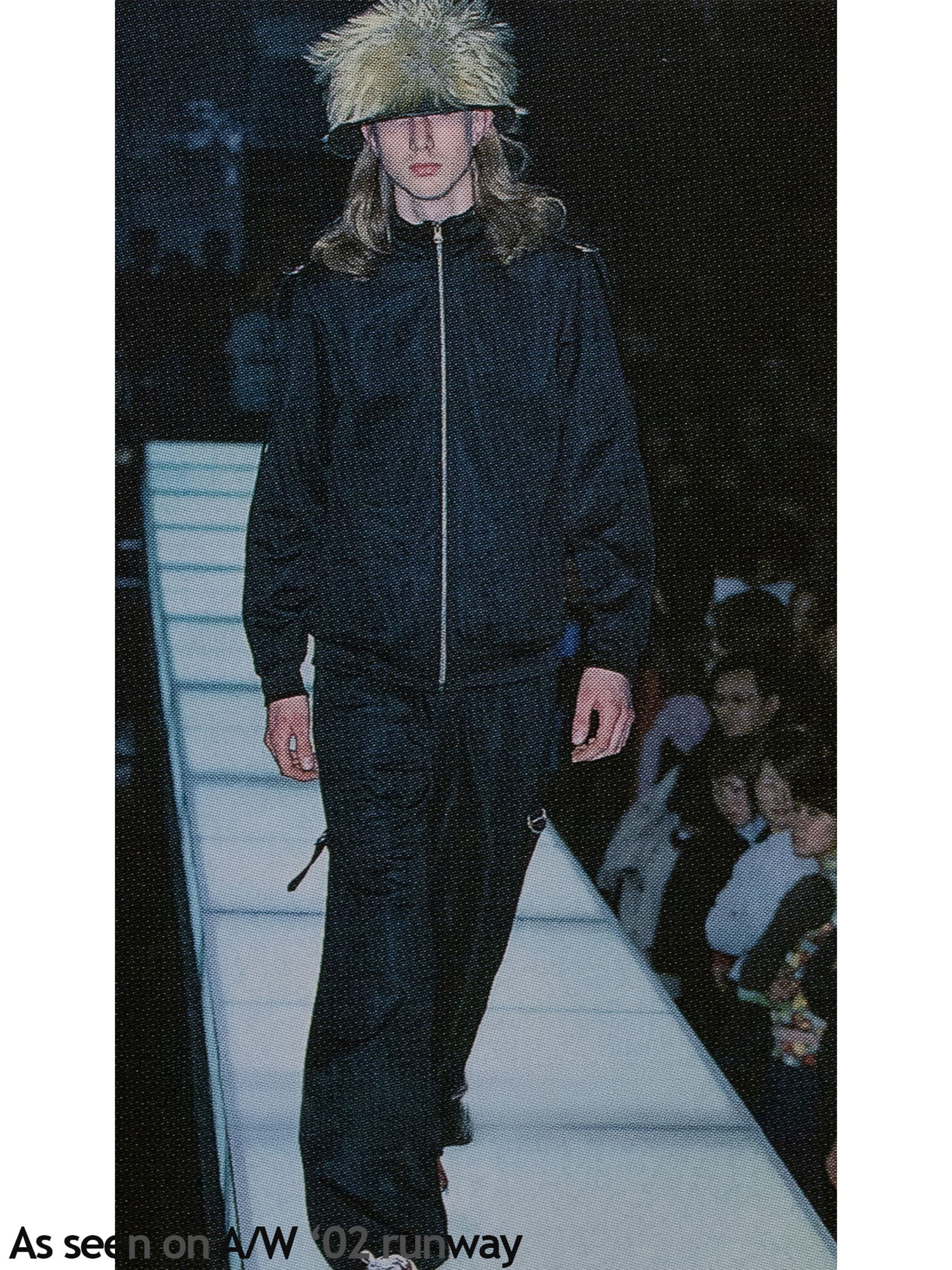 AW02 Flame-Embroidered Track Jacket