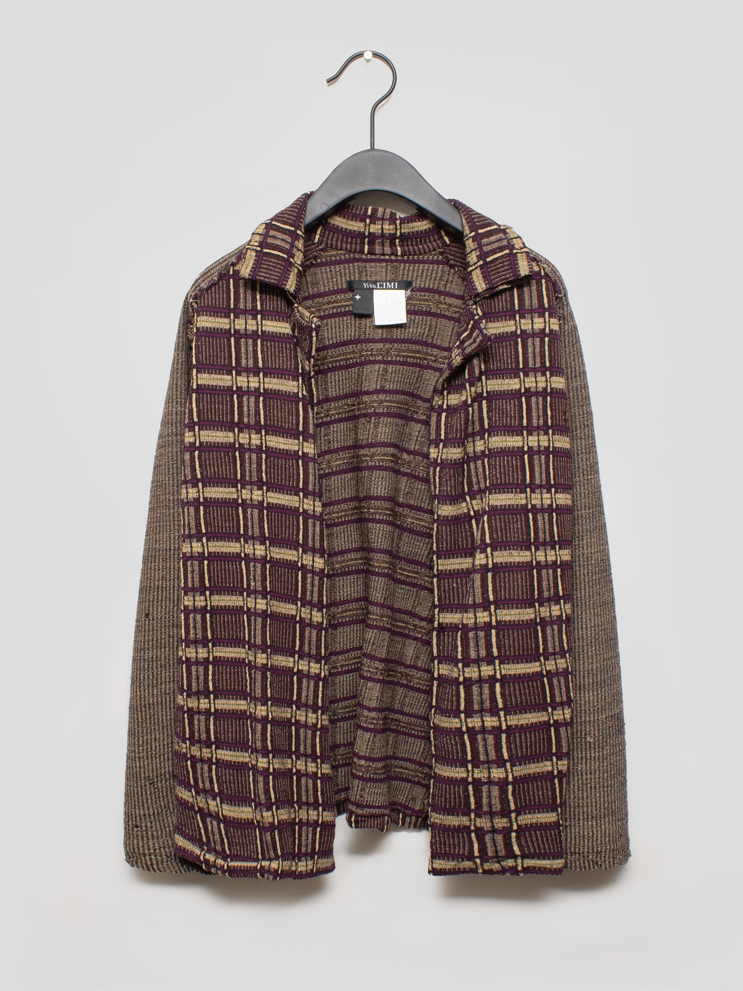 SS01 Plaid Wool Cardigan