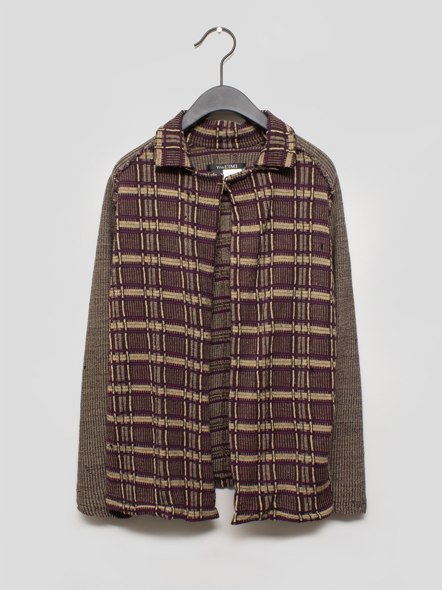 SS01 Plaid Wool Cardigan