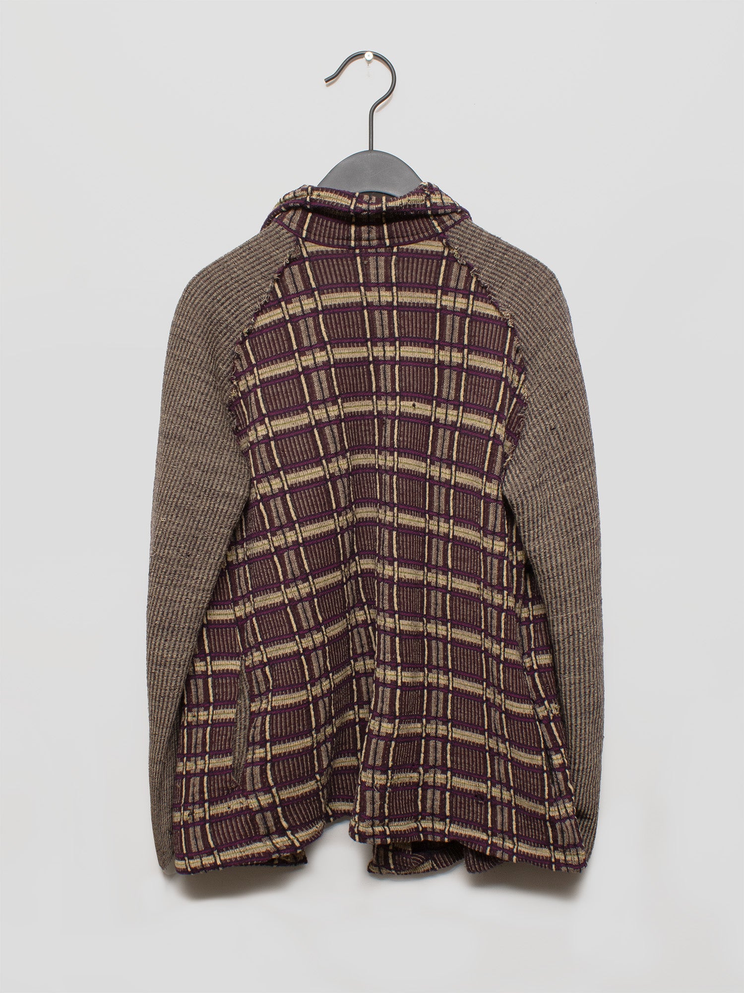 SS01 Plaid Wool Cardigan