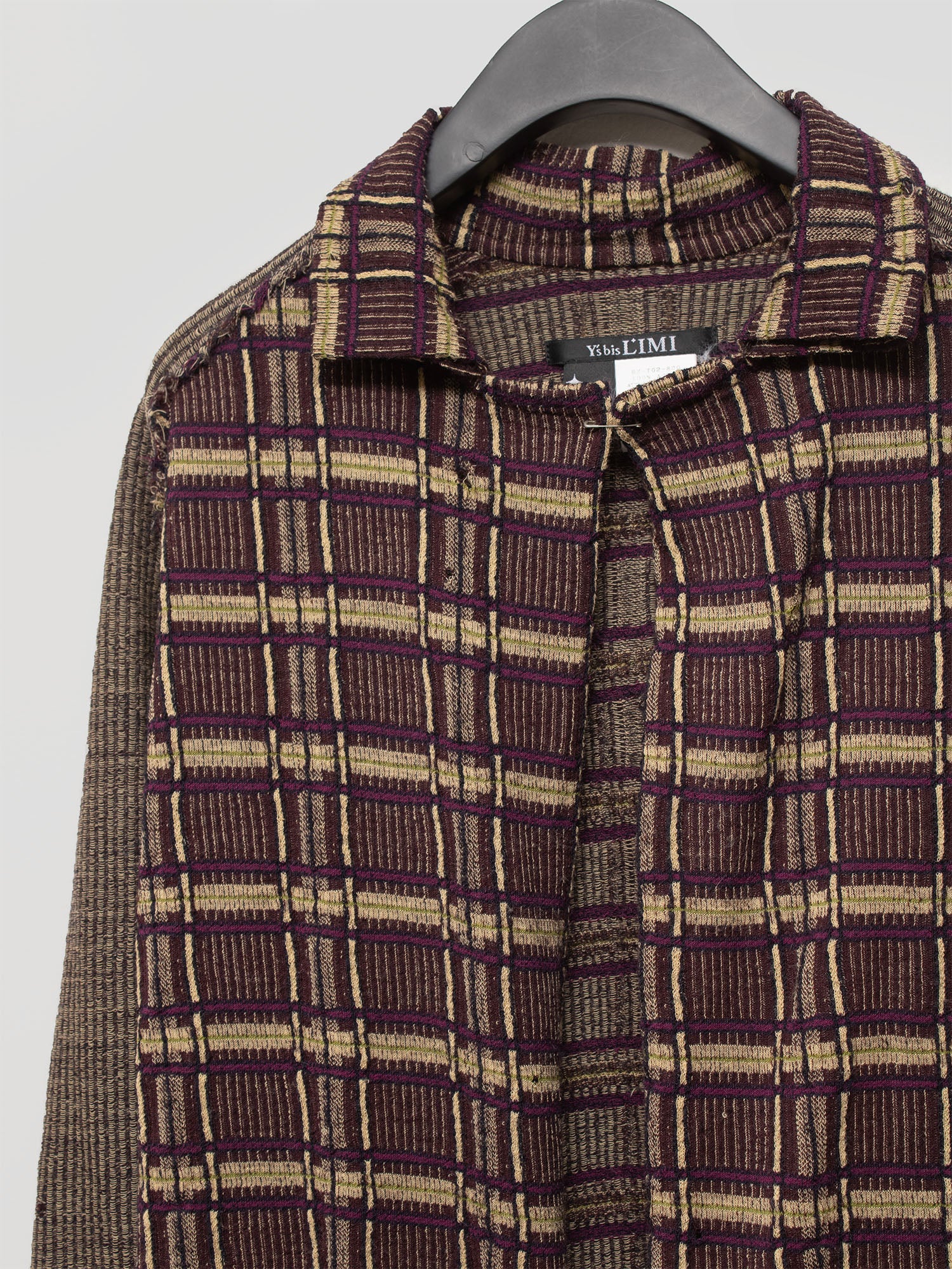 SS01 Plaid Wool Cardigan