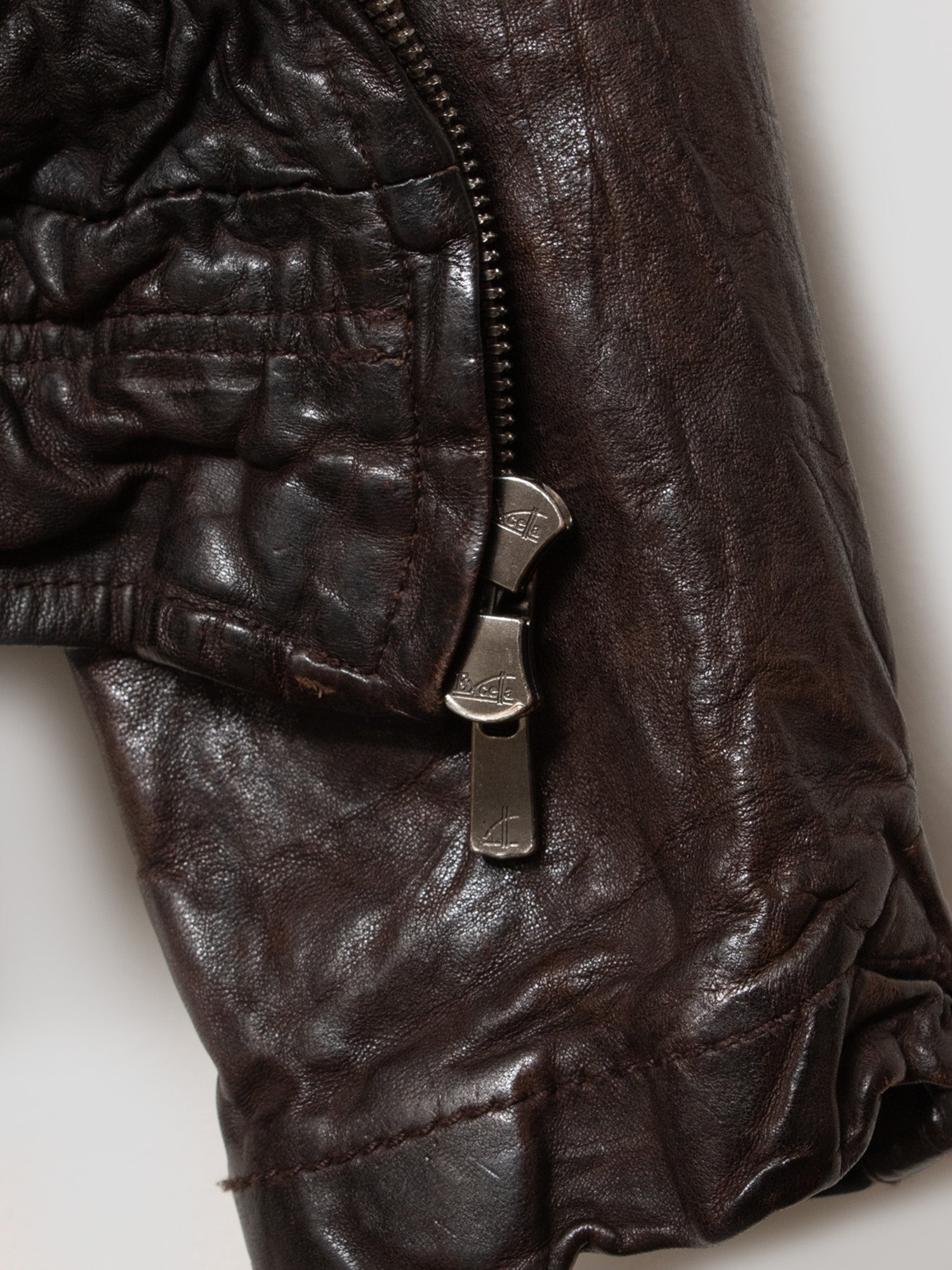 Luva Tram Crinkled Sheepskin Leather Jacket | COMMUNE