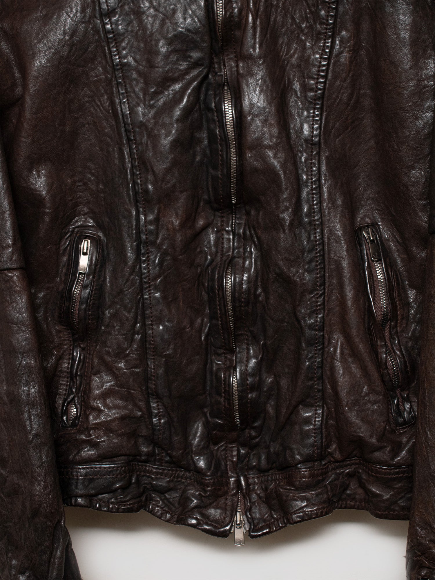 Luva Tram Crinkled Sheepskin Leather Jacket | COMMUNE