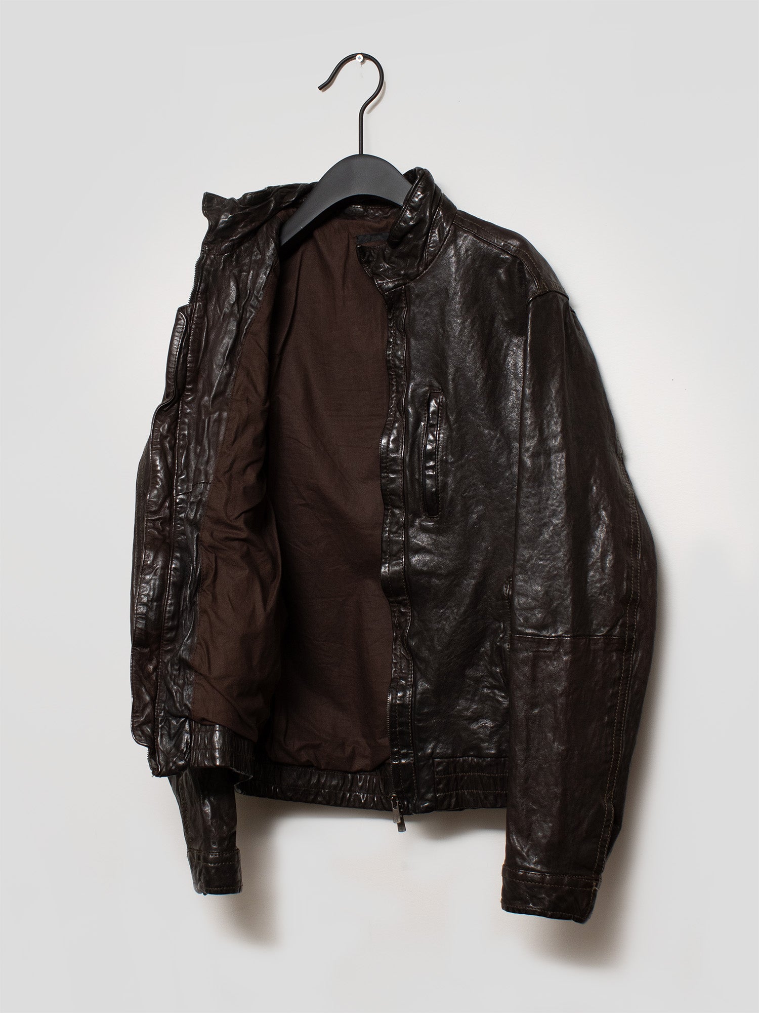 Crinkled Sheepskin Jacket