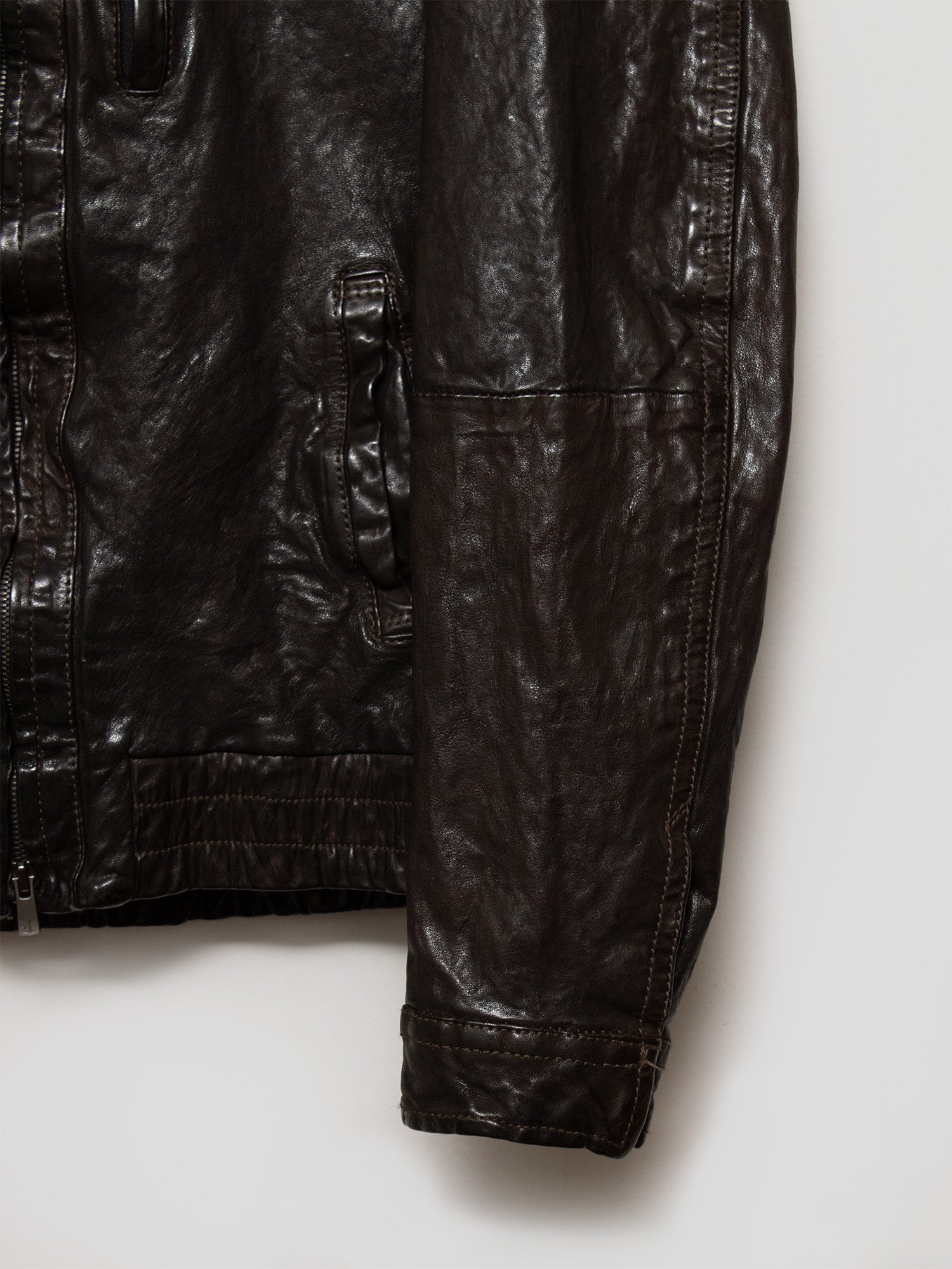 Crinkled Sheepskin Jacket