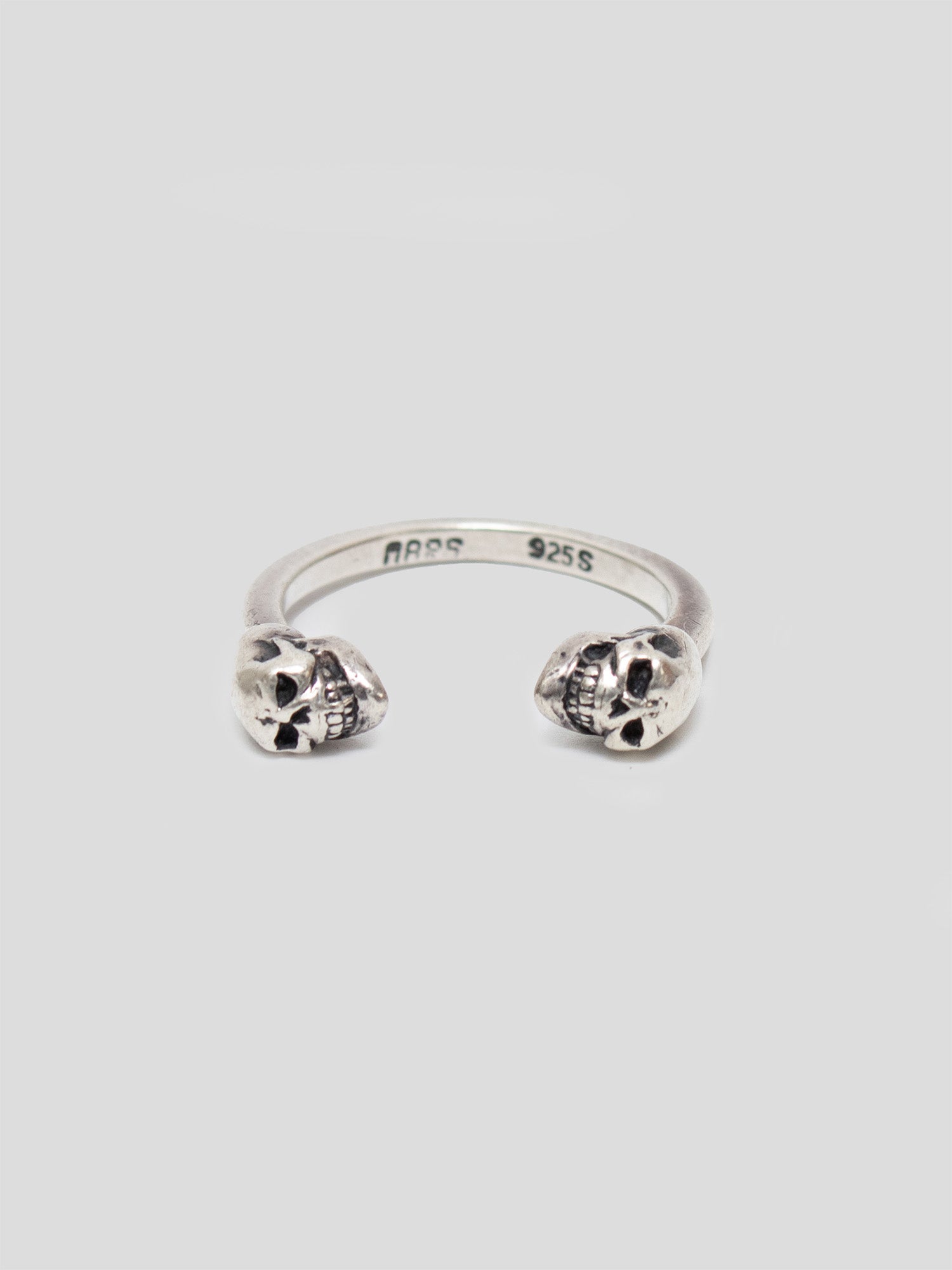 2000s Double-Skull Silver Ring