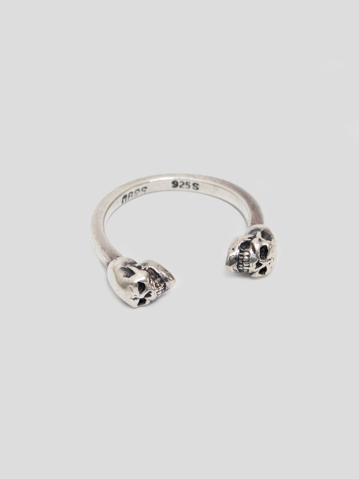 2000s Double-Skull Silver Ring