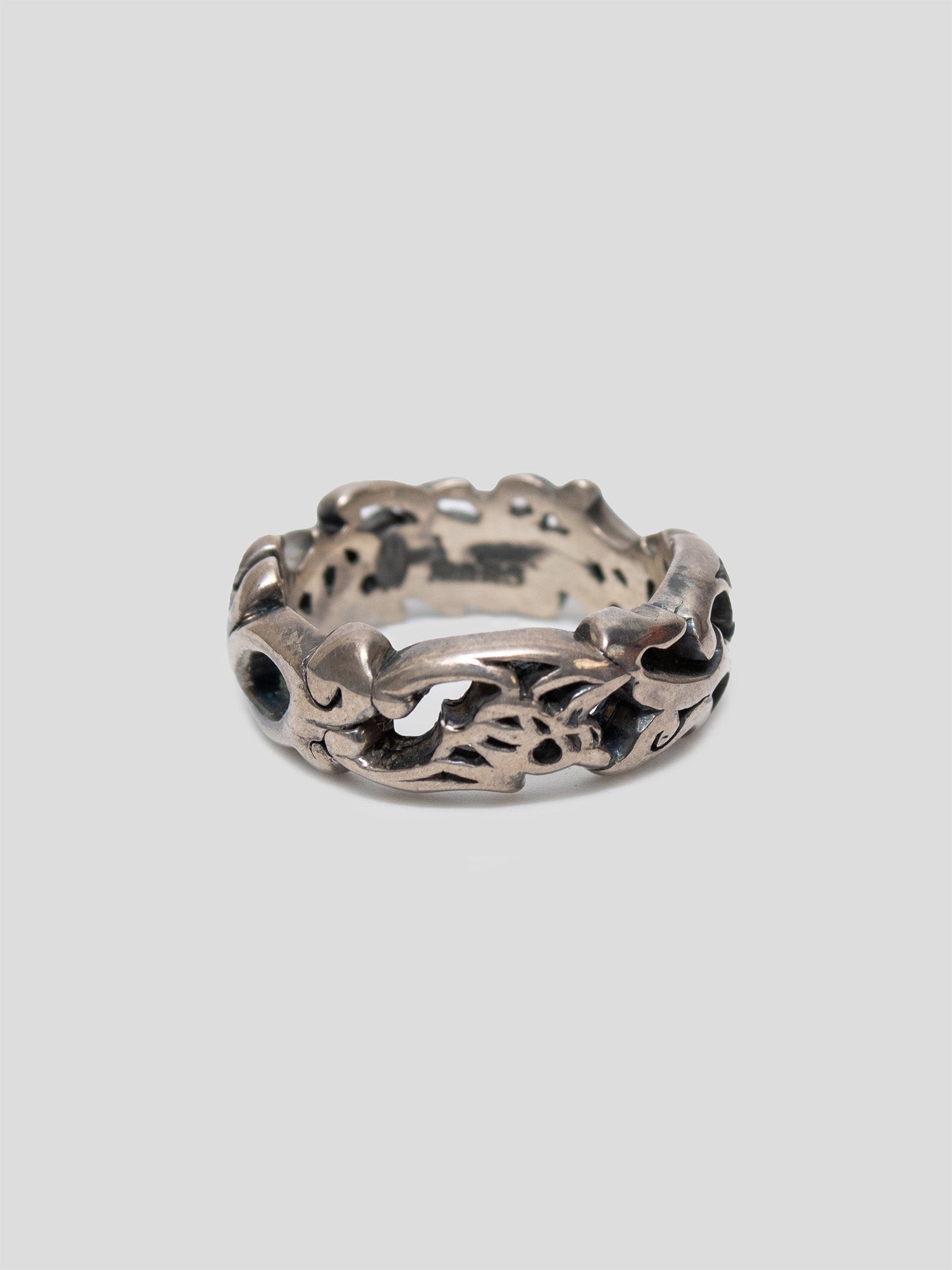 2000s Floral Silver Ring