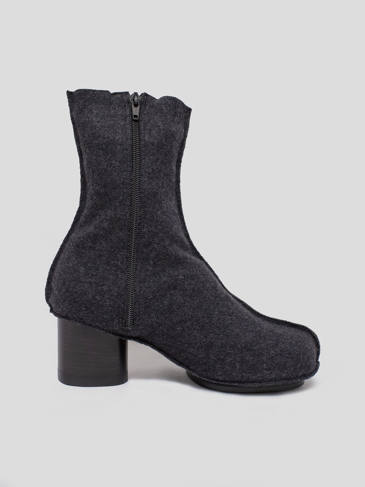 AW09 Sock-Overlay Leather Pumps