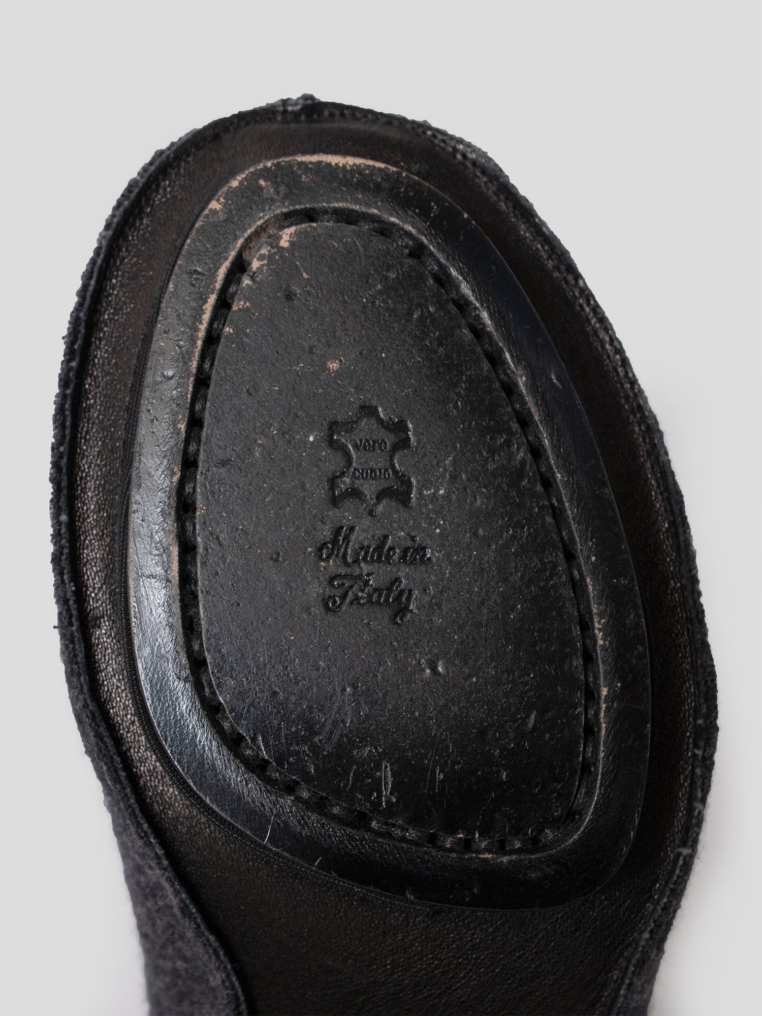 AW09 Sock-Overlay Leather Pumps