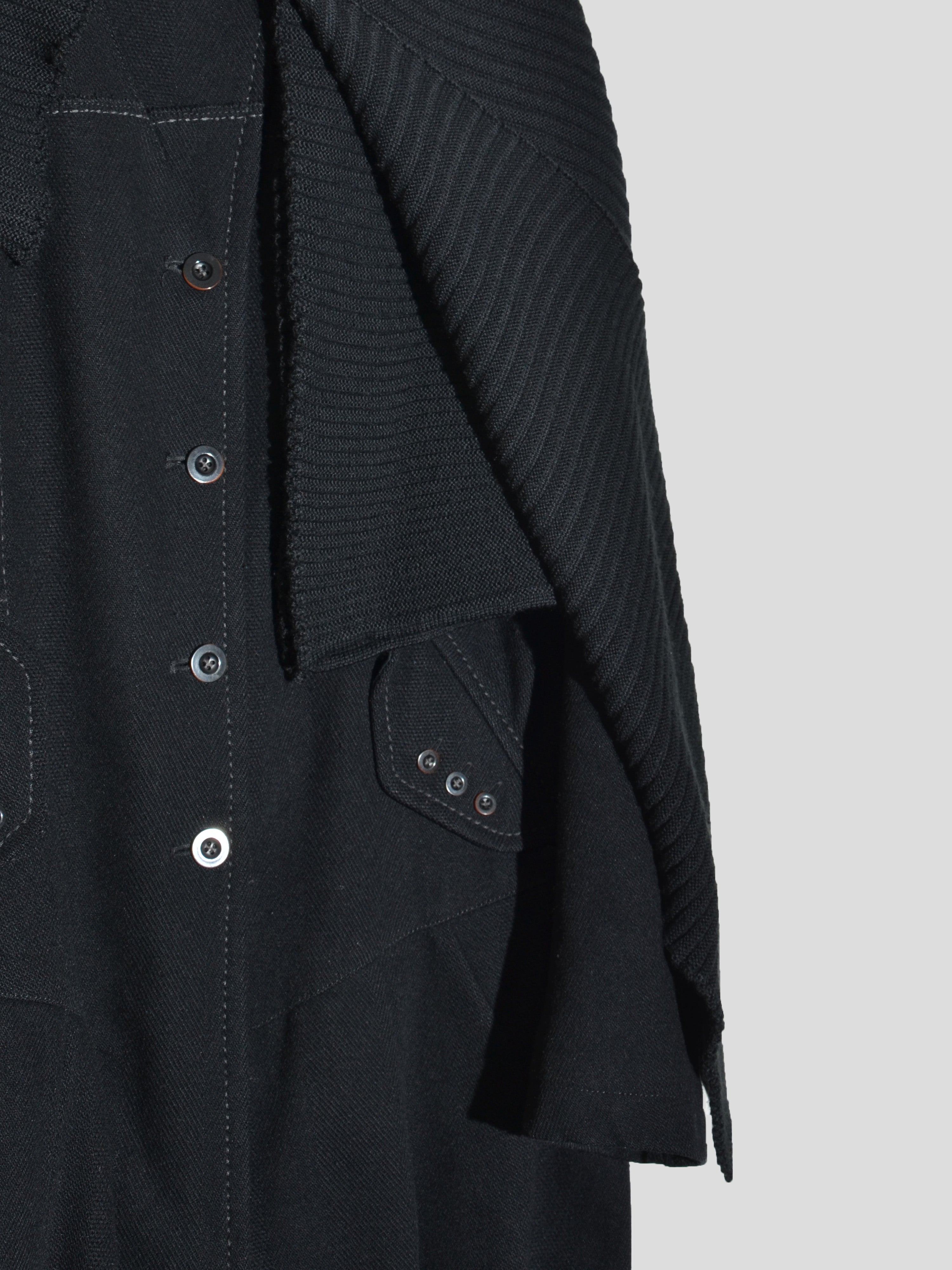 Scarfed Wool Coat