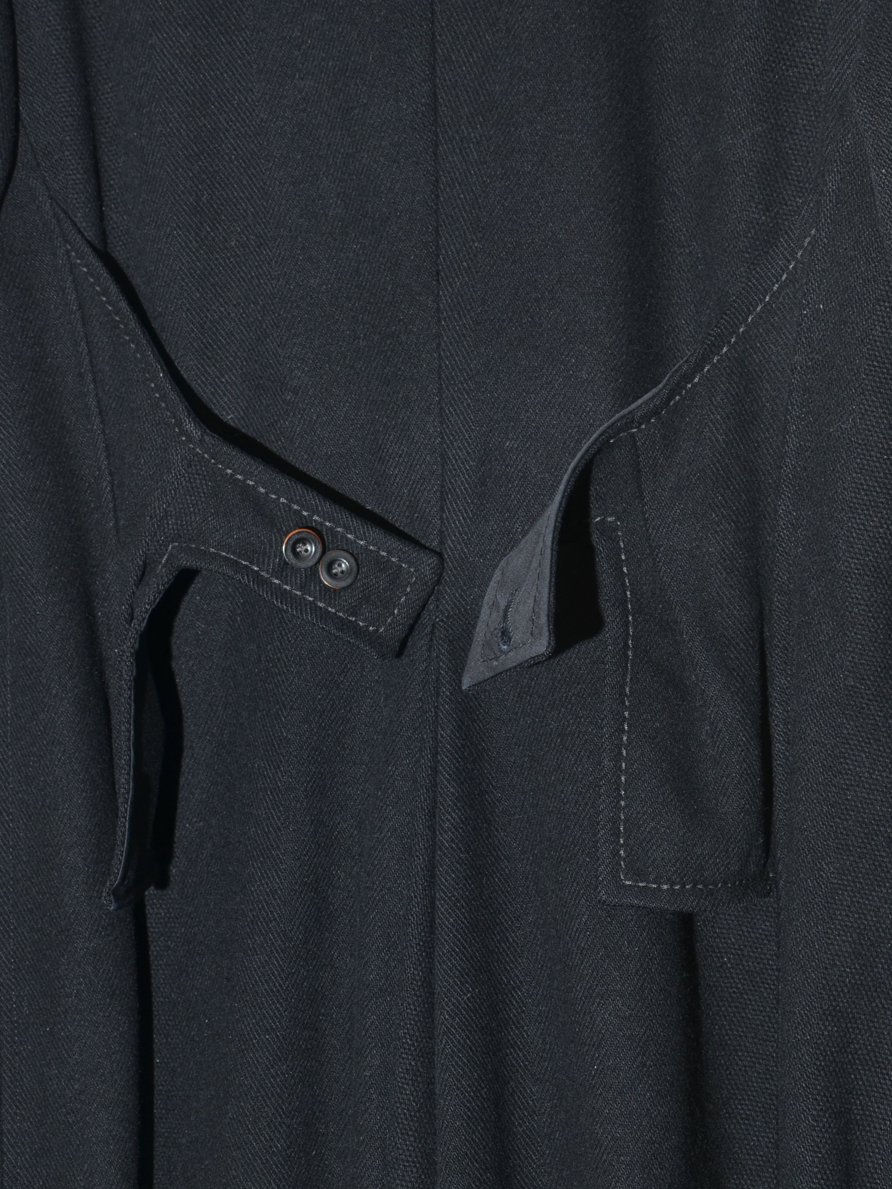 Scarfed Wool Coat