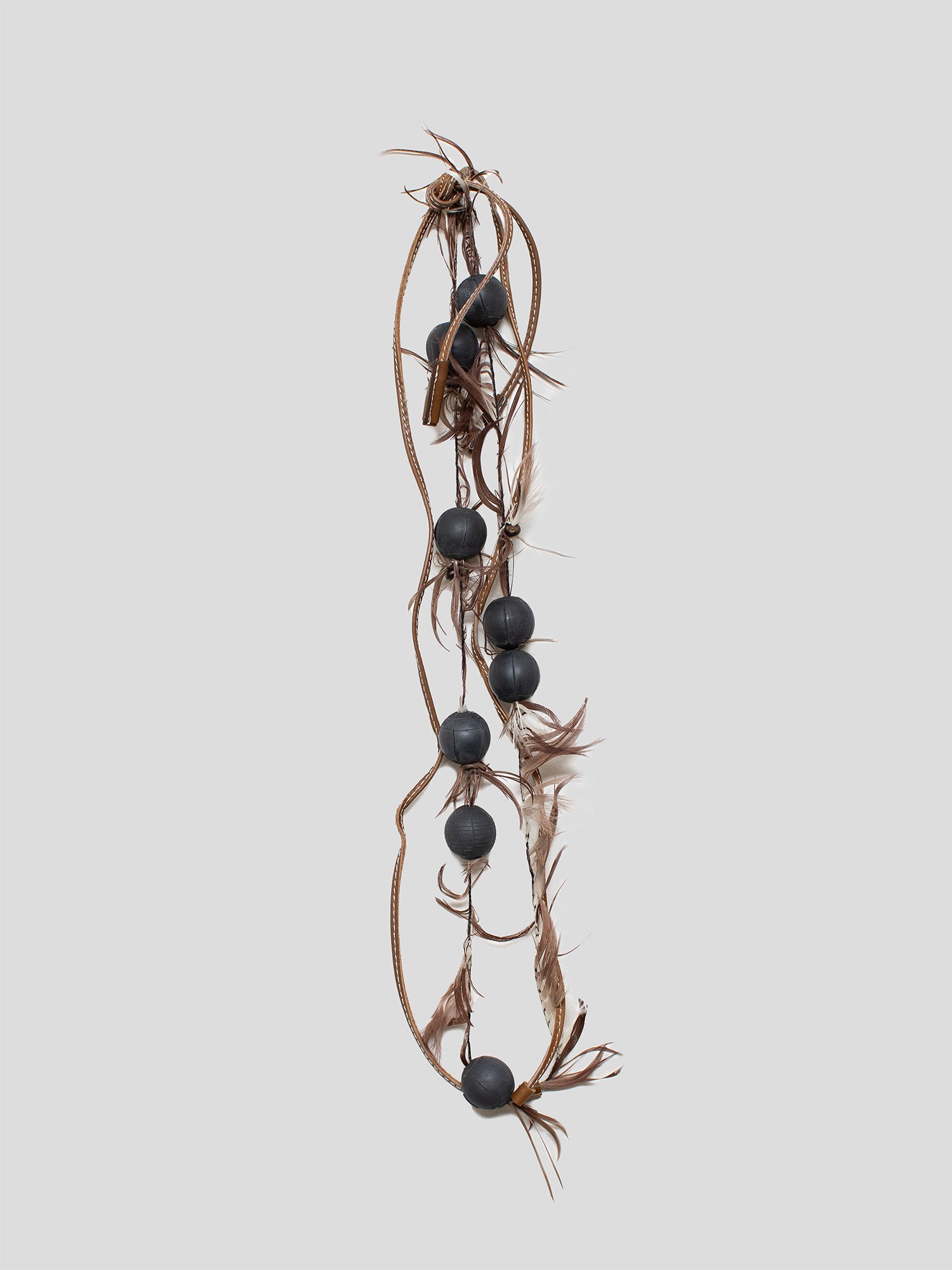 Bead and Feather Necklace