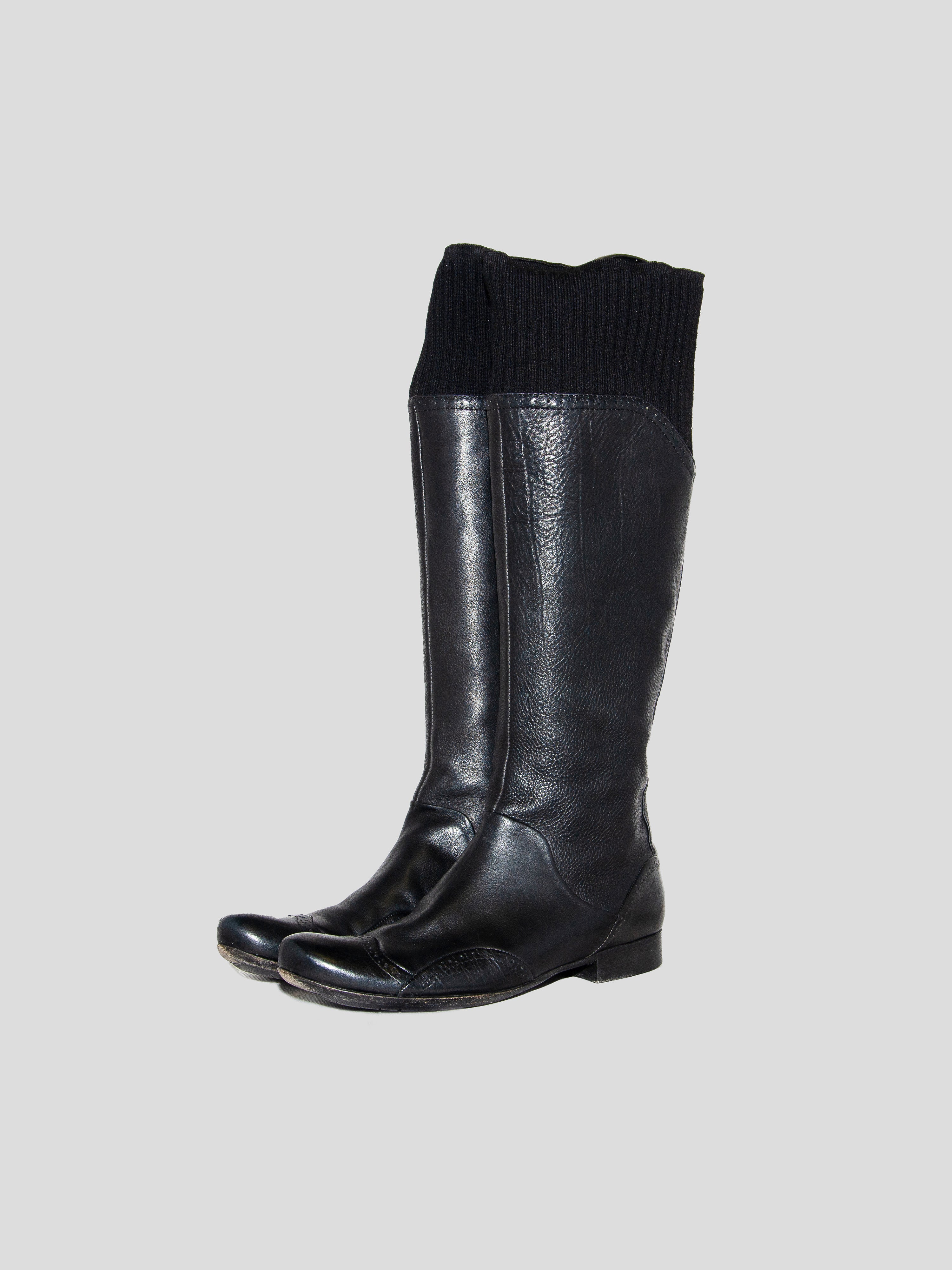 Wingtip Tall Boots